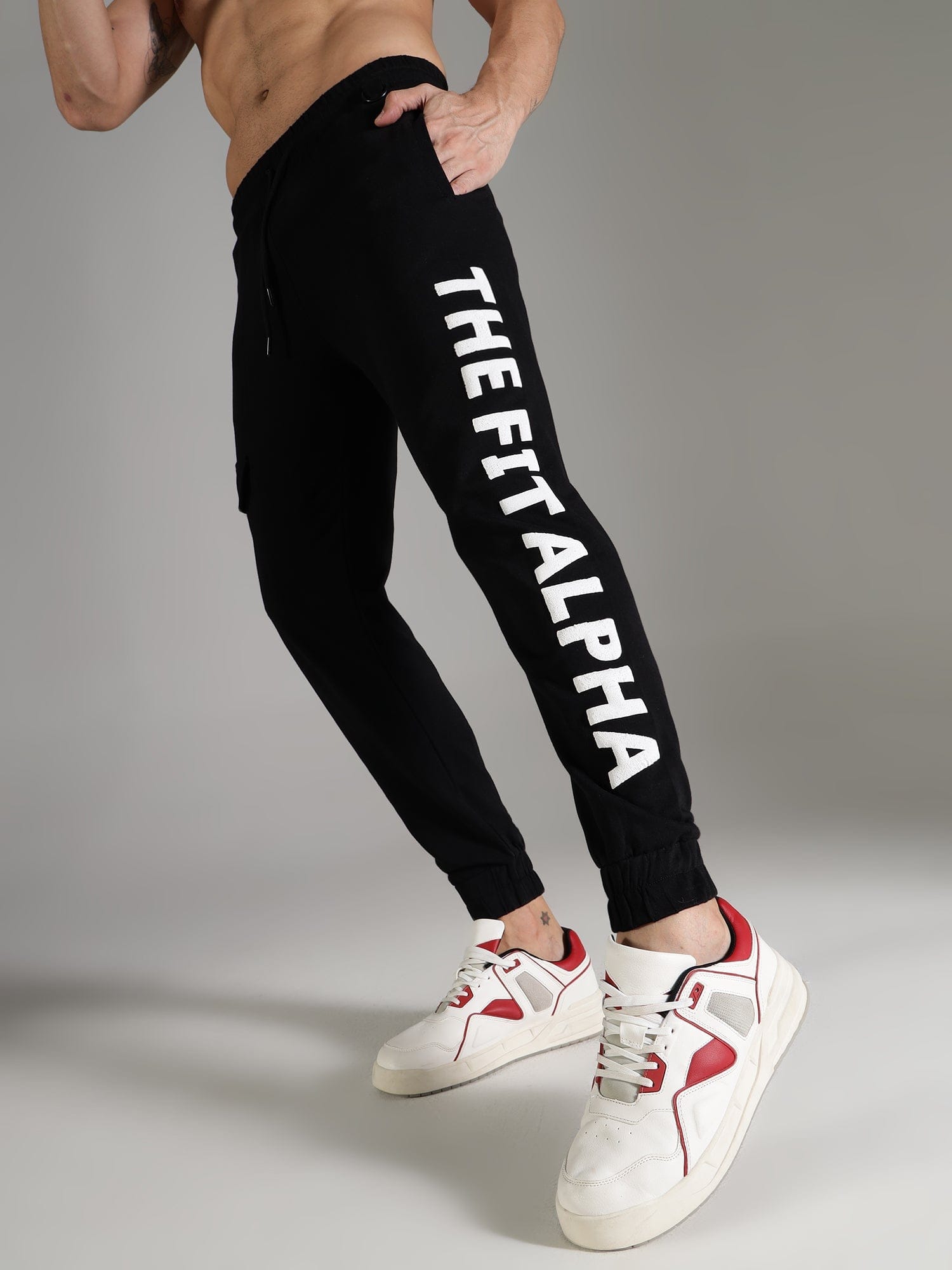 Cotton Terry Men's Joggers - Black - IAM1 Club