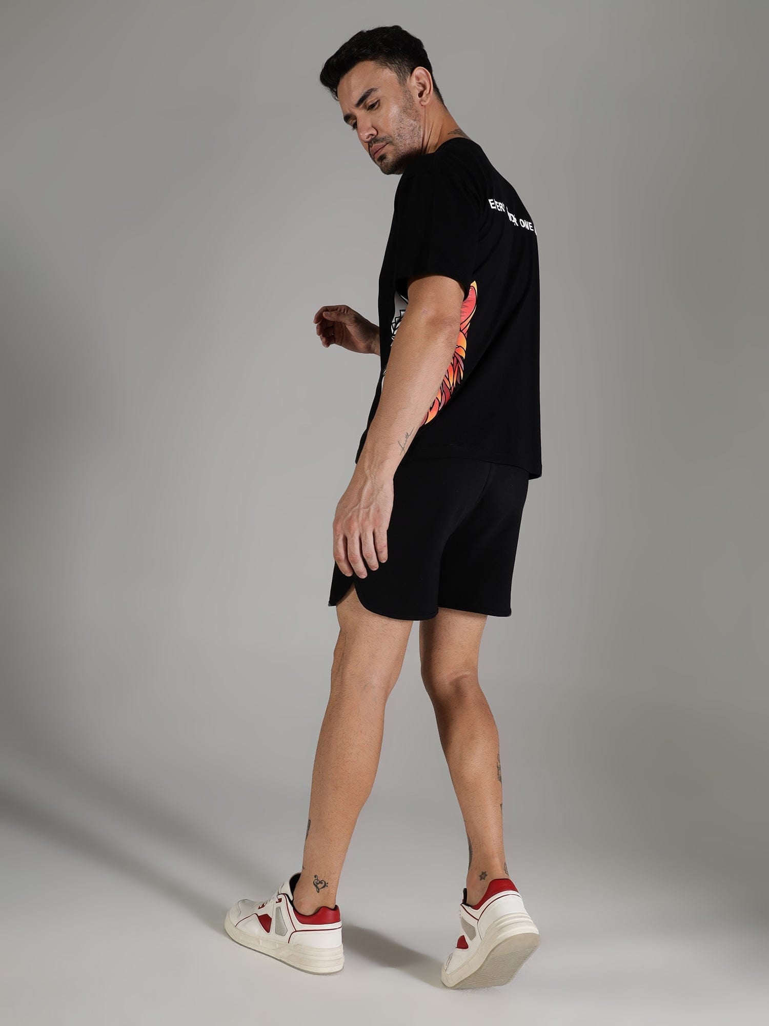 Cotton Terry Men's Shorts - Black - IAM1 Club