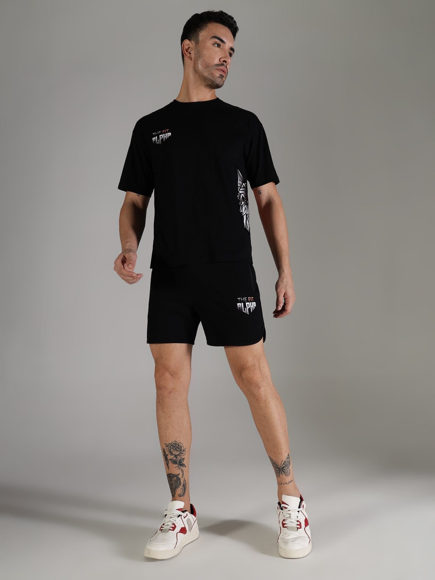 Cotton Terry Men's Shorts - Black - IAM1 Club