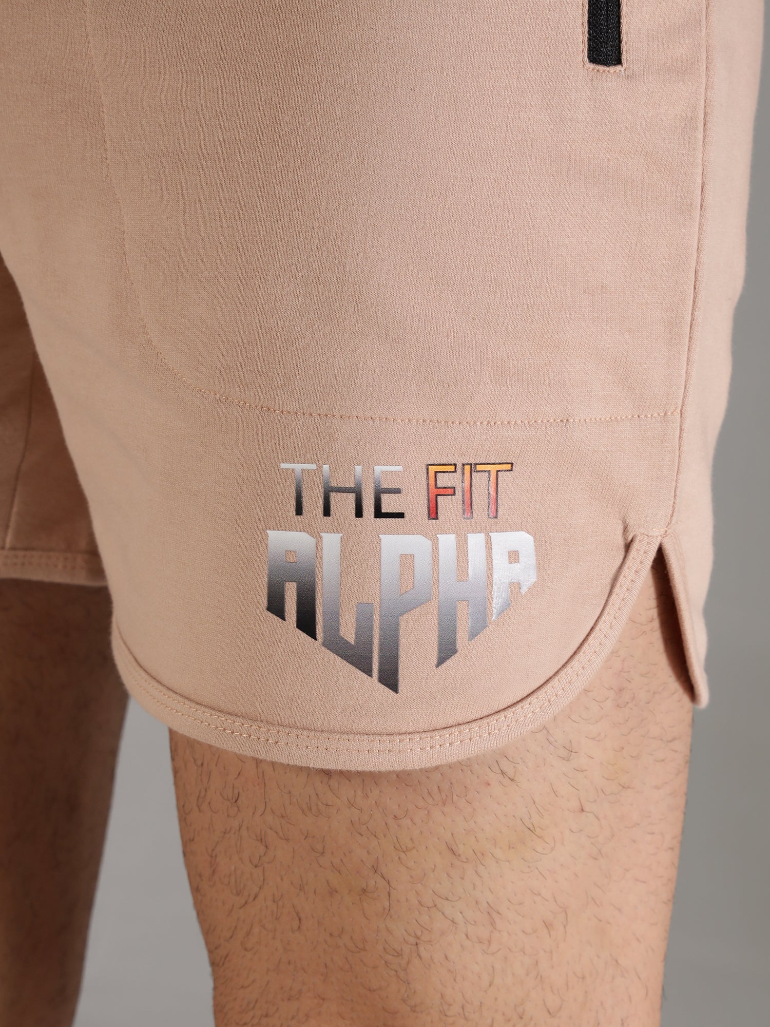 Cotton Terry Men's Shorts - Peach - IAM 1 Enterprises LLP
