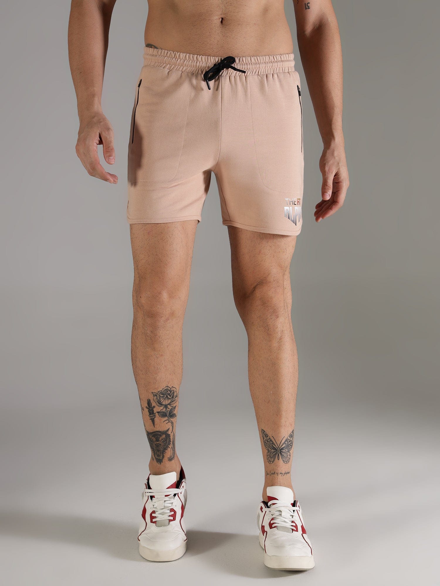 Cotton Terry Men's Shorts - Peach - IAM 1 Enterprises LLP