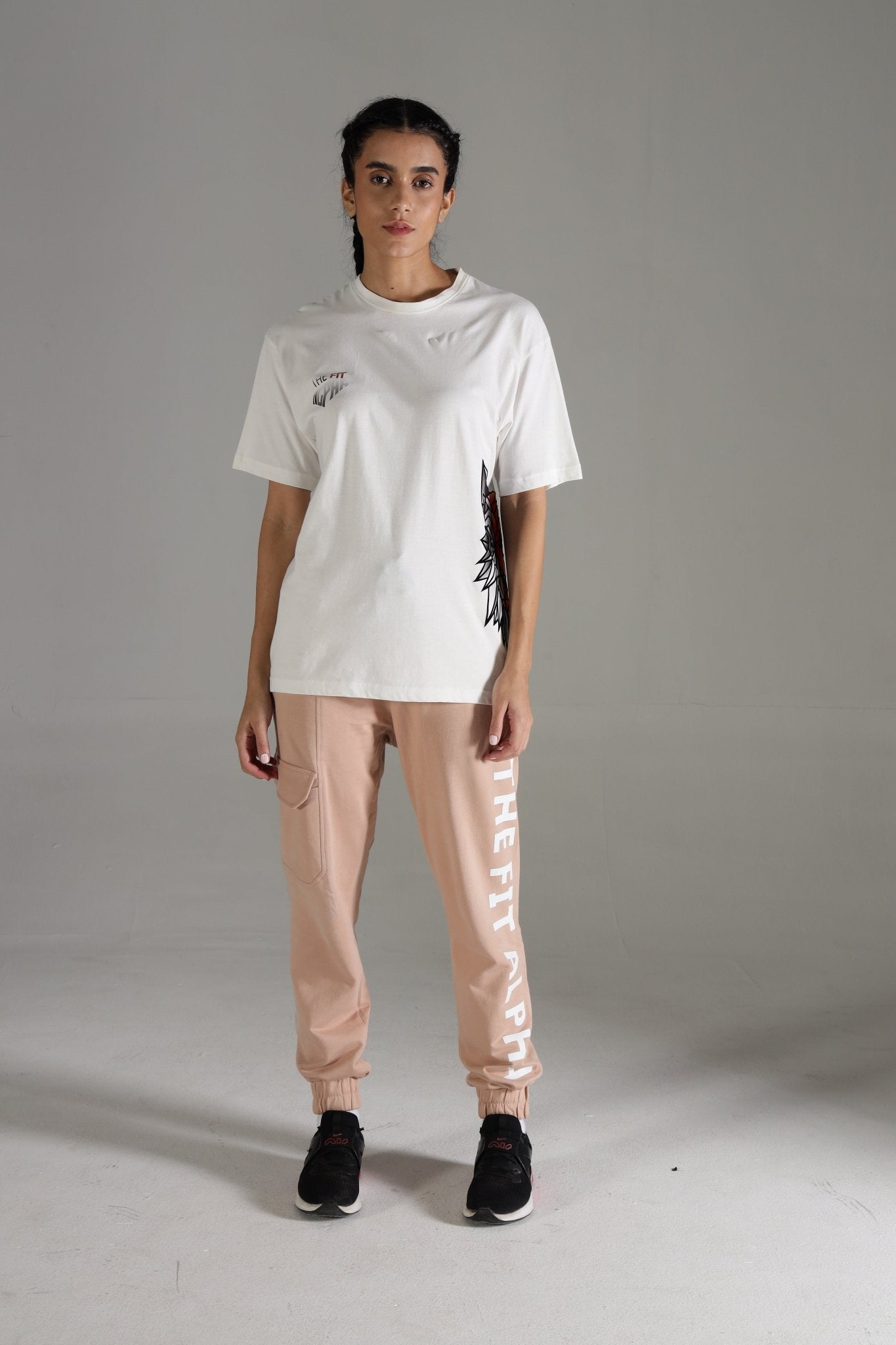 Cotton Terry Unisex Joggers - Peach - IAM 1 Enterprises LLP