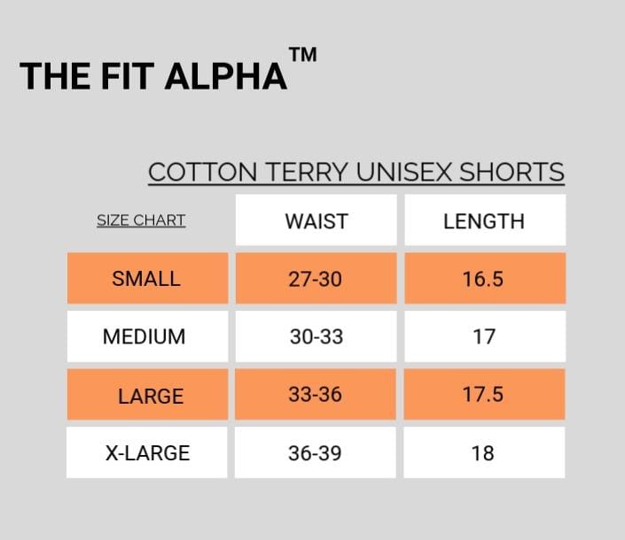 Cotton Terry Unisex Shorts - Peach - IAM 1 Enterprises LLP