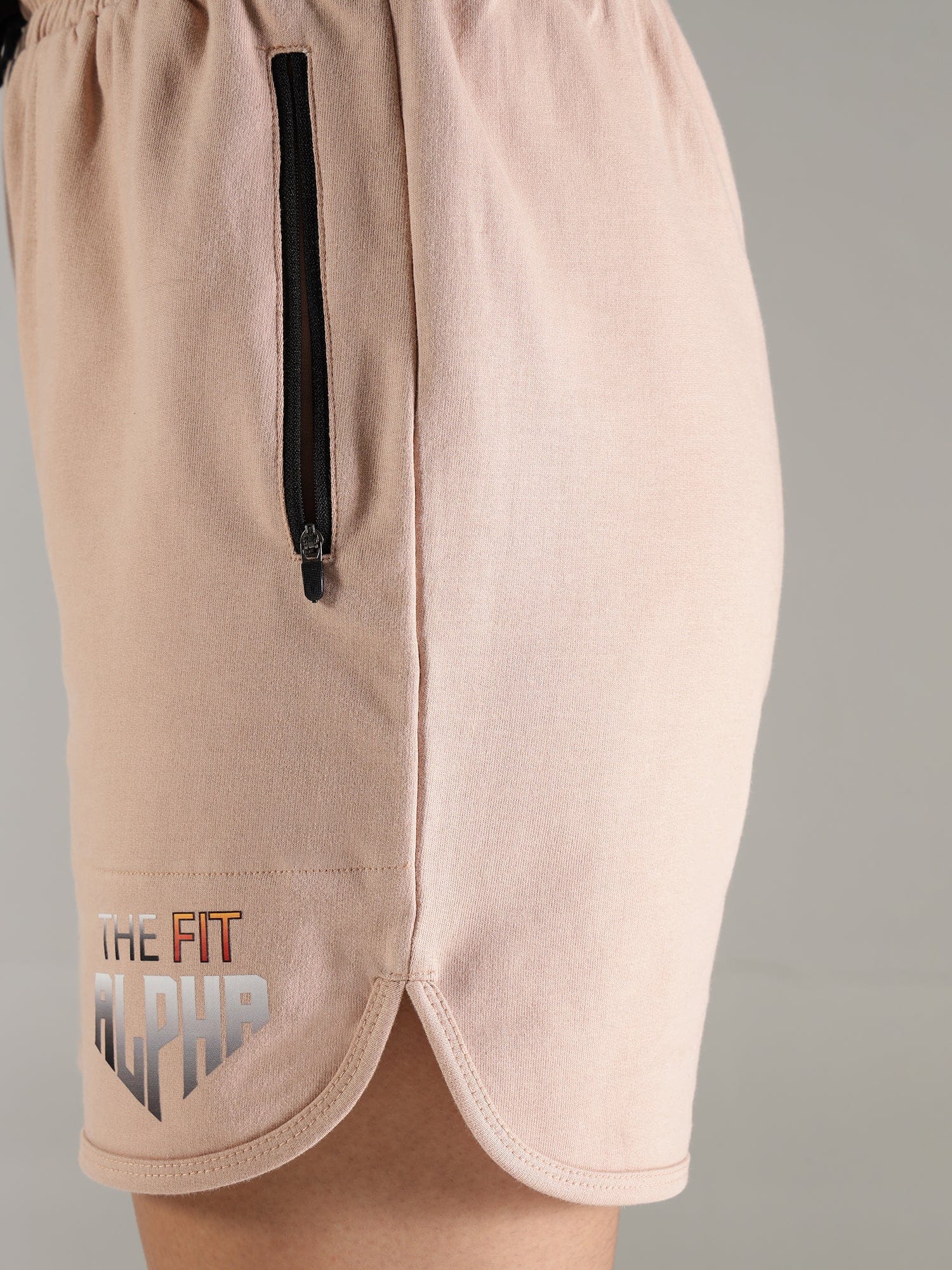 Cotton Terry Women Shorts - Peach - IAM1 Club