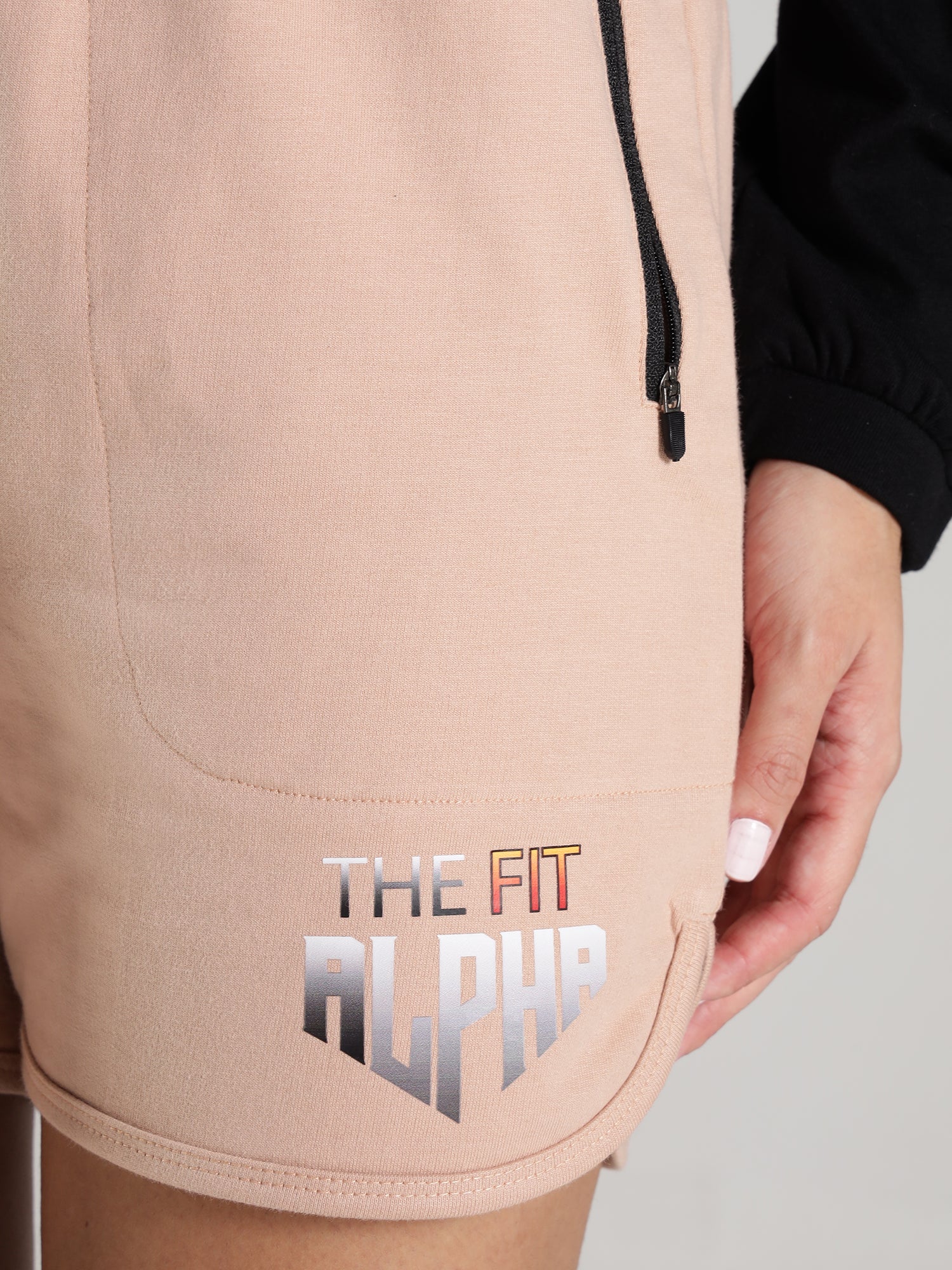 Cotton Terry Women Shorts - Peach - IAM 1 Enterprises LLP