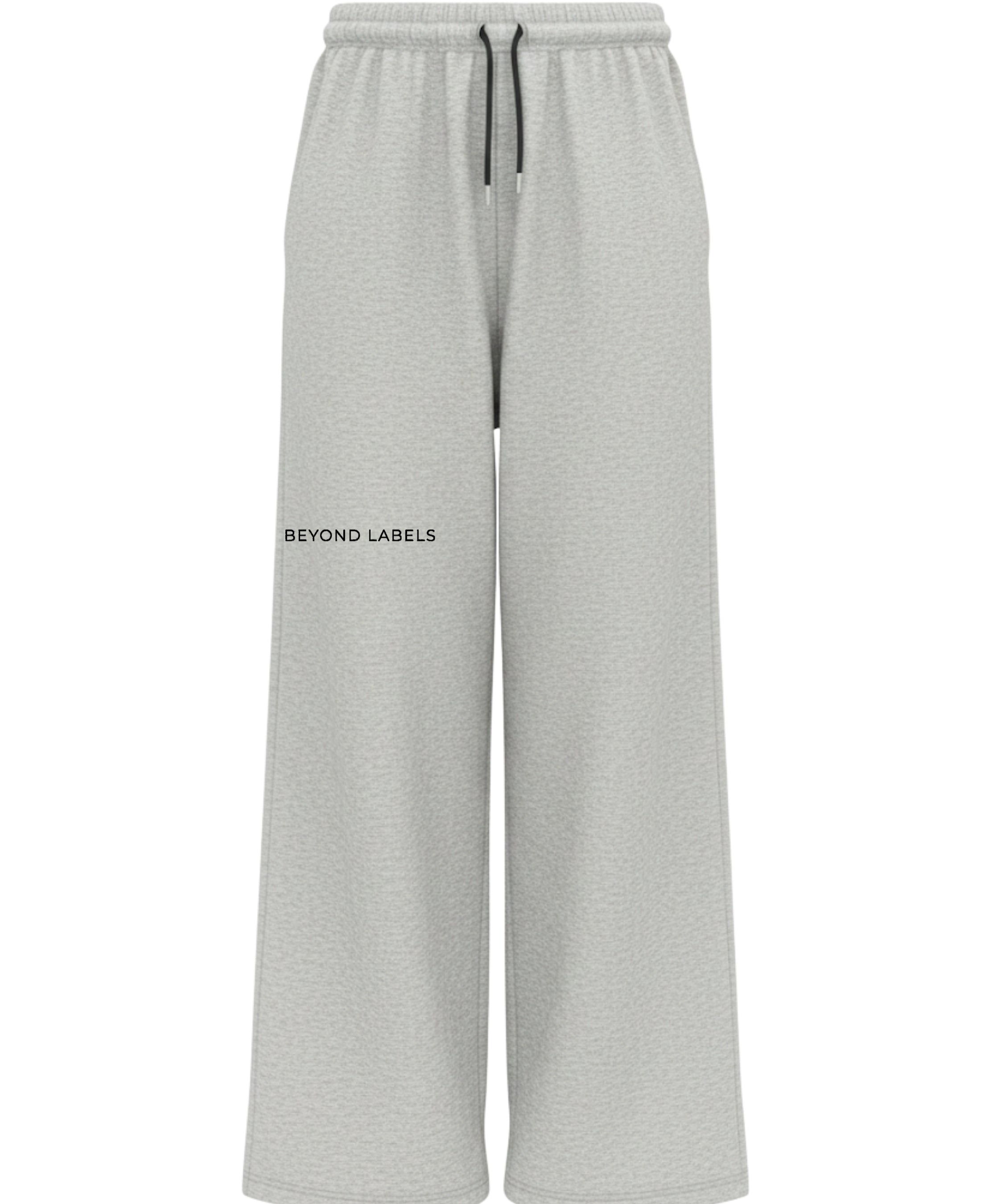 Grey Cotton Joggers Front Design