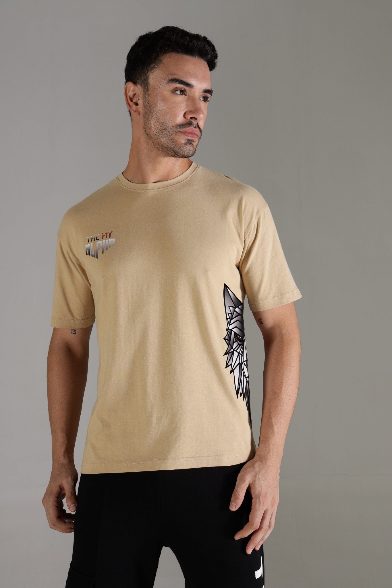One Alpha Comfort Tee - Beige - IAM 1 Enterprises LLP