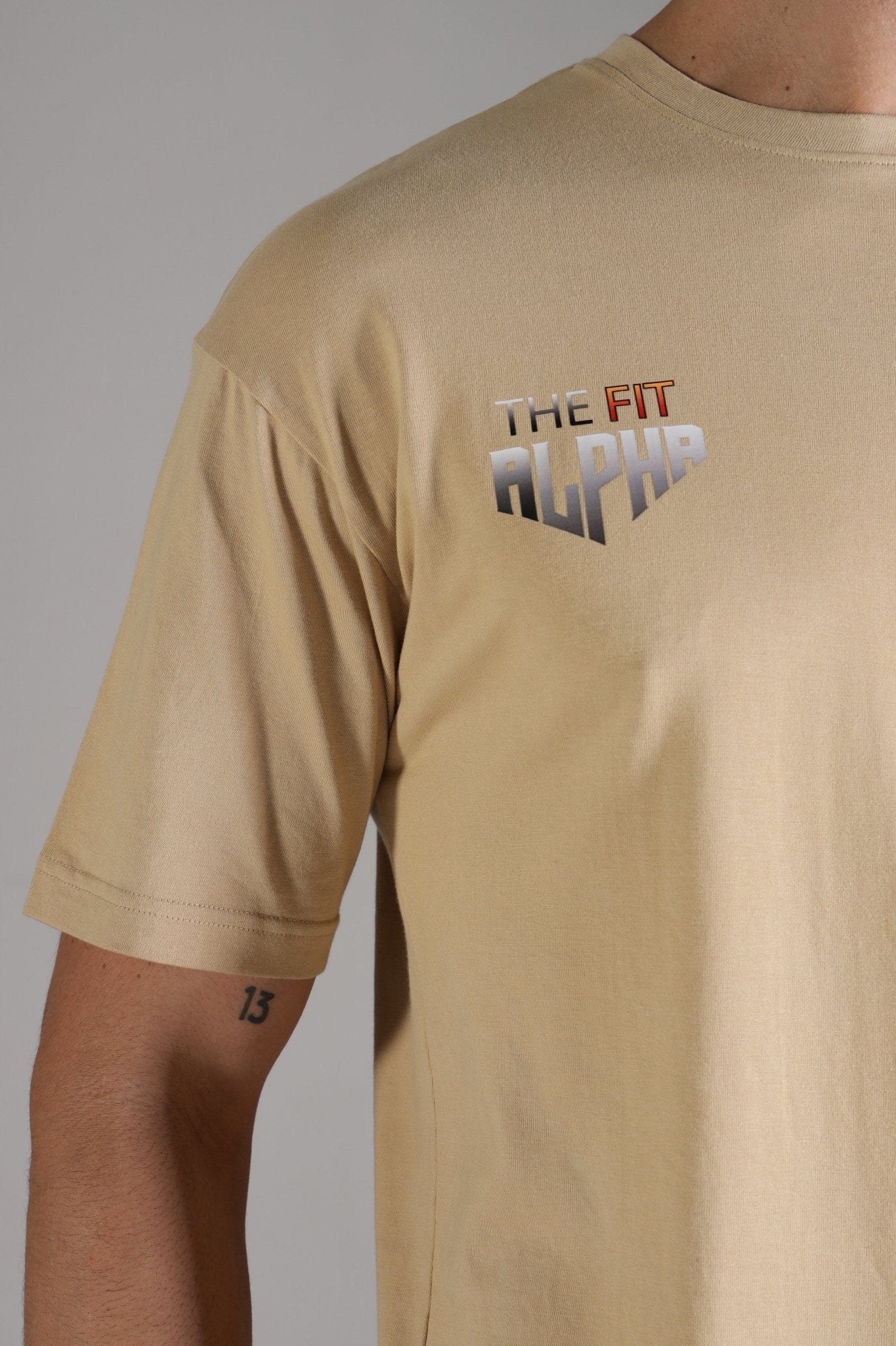 One Alpha Comfort Tee For Men - Beige - IAM 1 Enterprises LLP