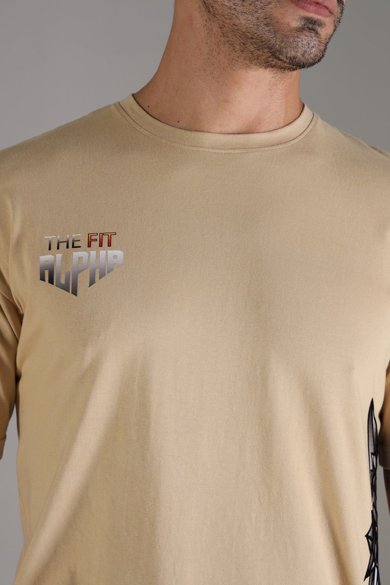 One Alpha Comfort Tee For Men - Beige - IAM 1 Enterprises LLP