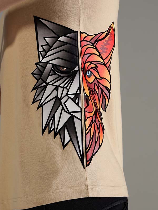 One Alpha Comfort Tee For Men - Beige - IAM 1 Enterprises LLP