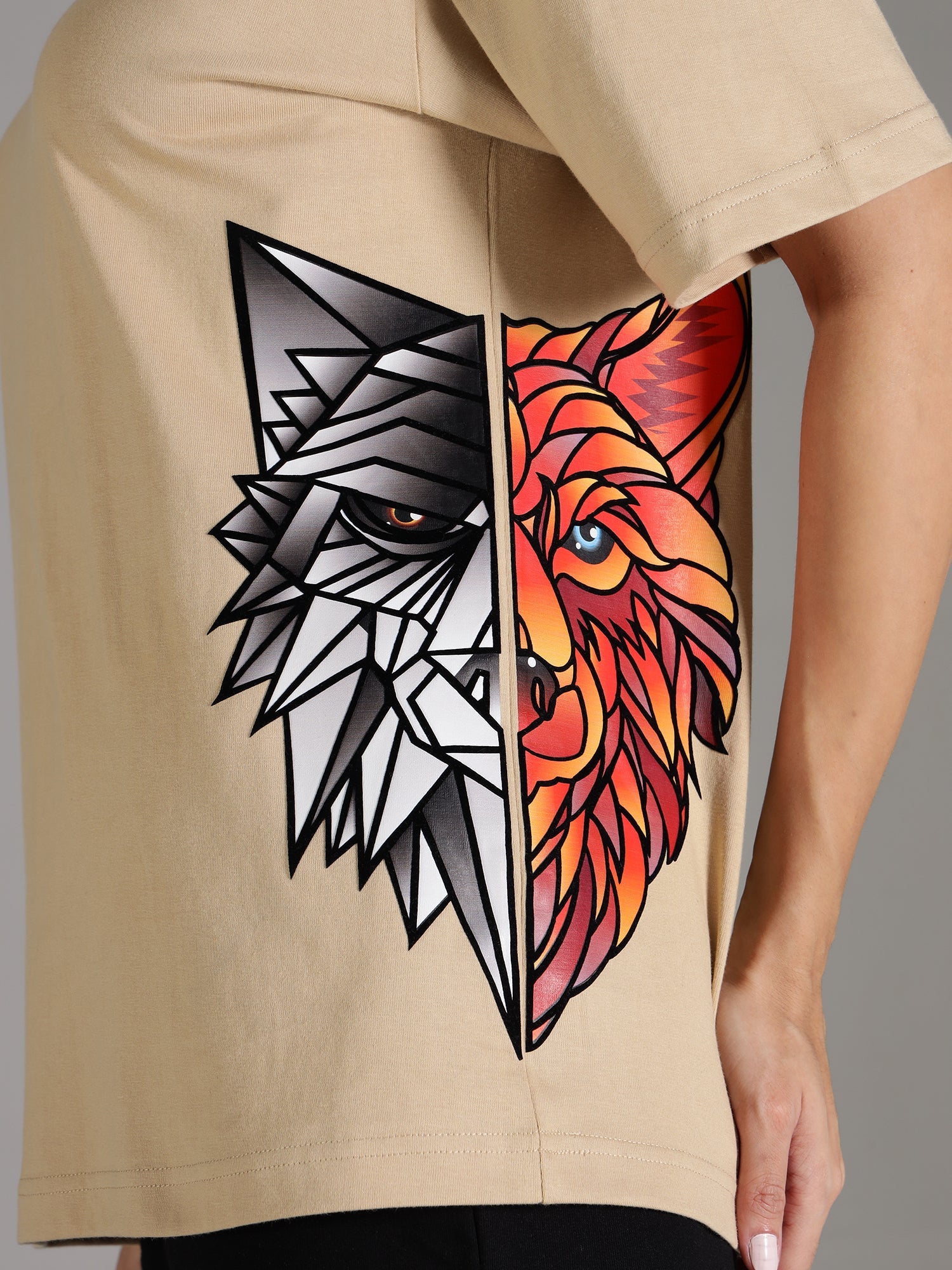 One Alpha Comfort Tee For Women - Beige - IAM 1 Enterprises LLP