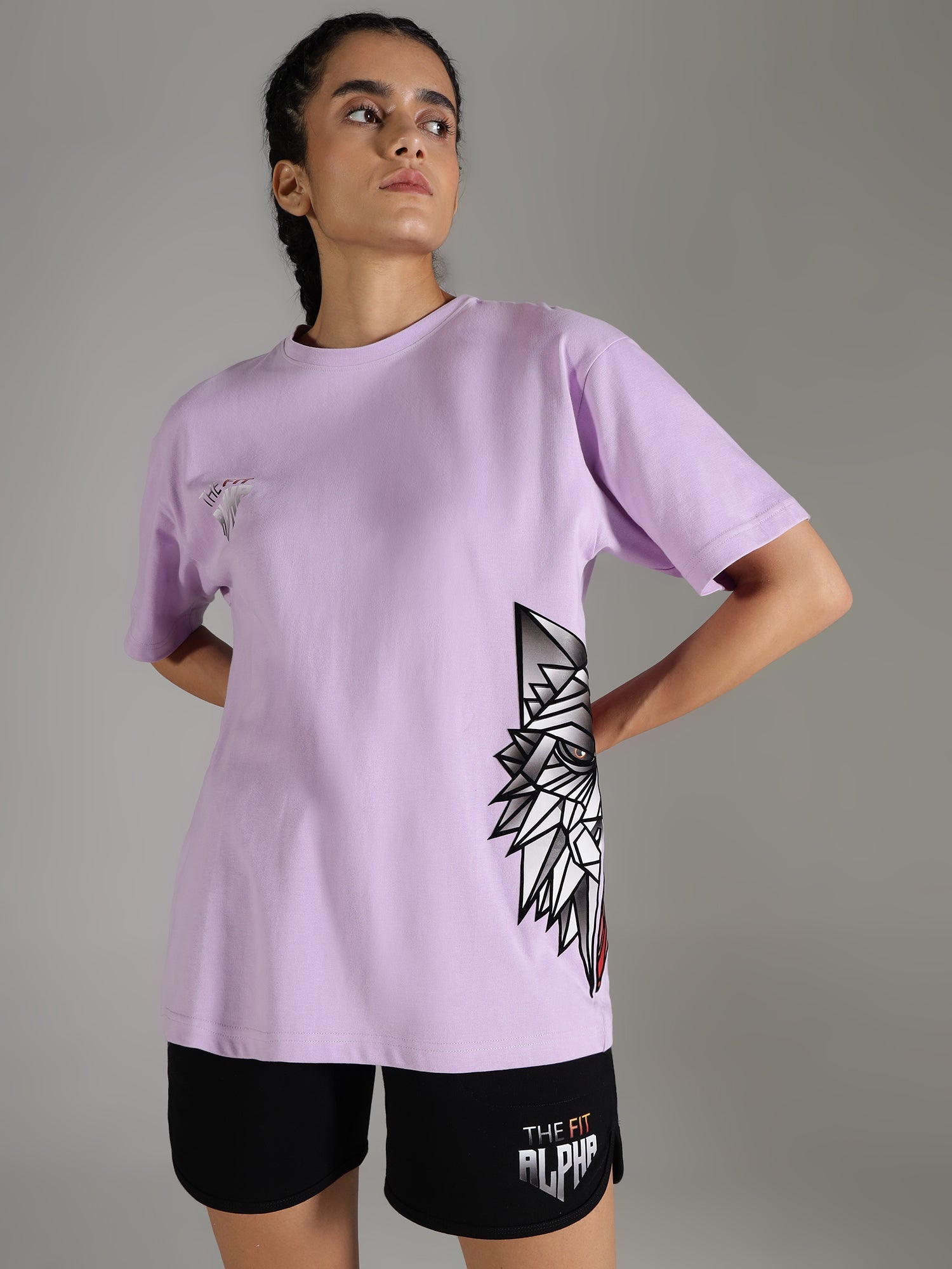 One Alpha Comfort Tee For Women - Lavender - IAM 1 Enterprises LLP