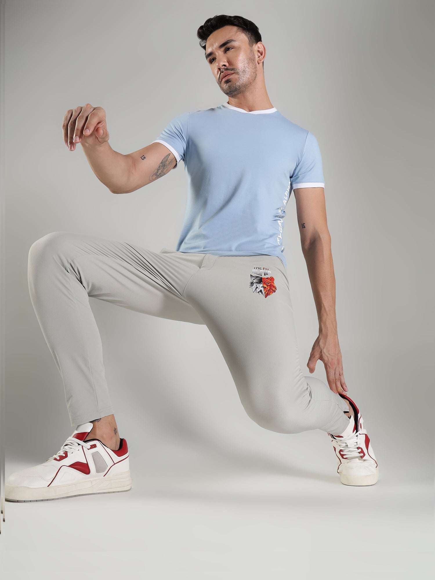 One Alpha Men's Tee - Sky Blue - IAM 1 Enterprises LLP