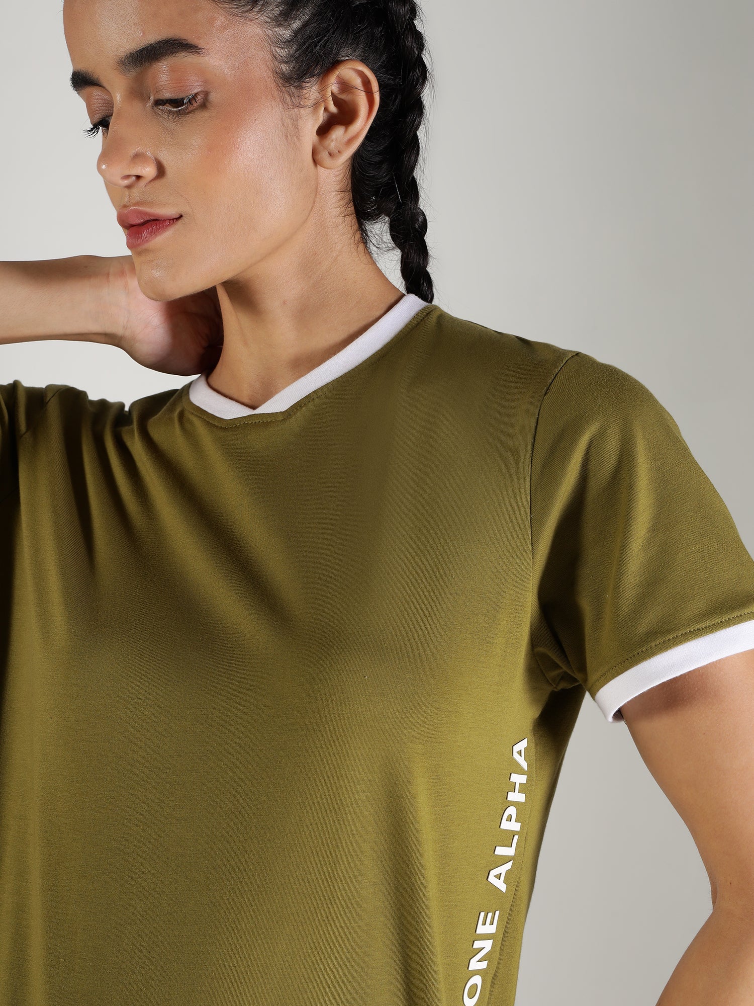 One Alpha Women Tee - Military Green - IAM 1 Enterprises LLP