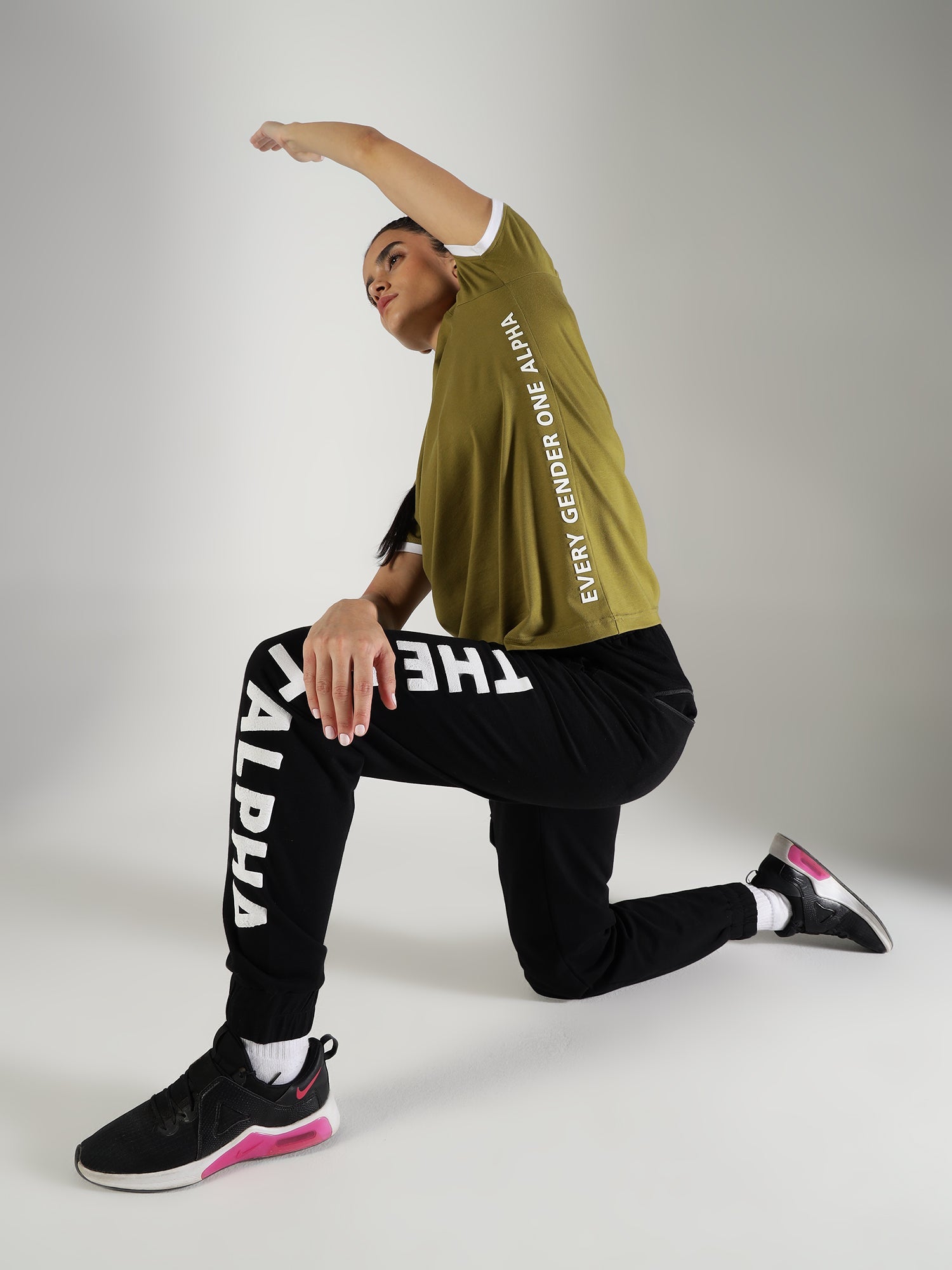 One Alpha Women Tee - Military Green - IAM 1 Enterprises LLP