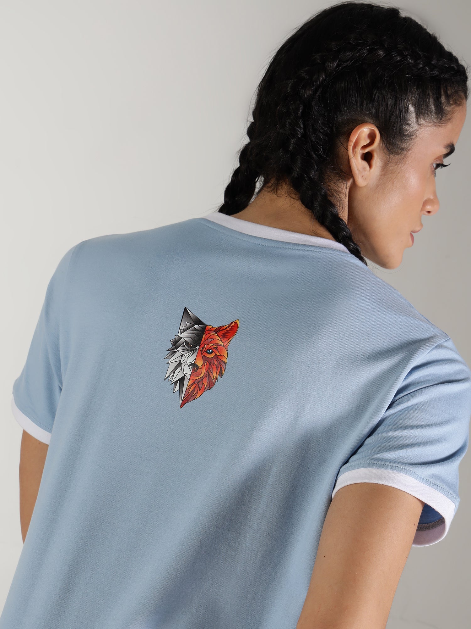 One Alpha Women Tee - Sky Blue - IAM 1 Enterprises LLP