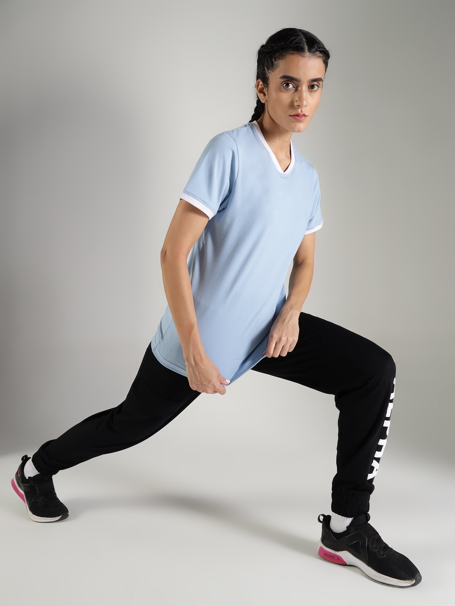 One Alpha Women Tee - Sky Blue - IAM 1 Enterprises LLP