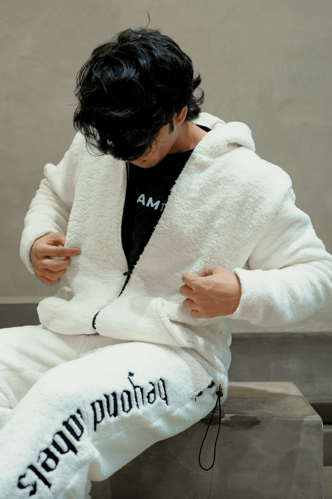 Sherpa Winter Co - ord Set Men’s – White - IAM1 Club