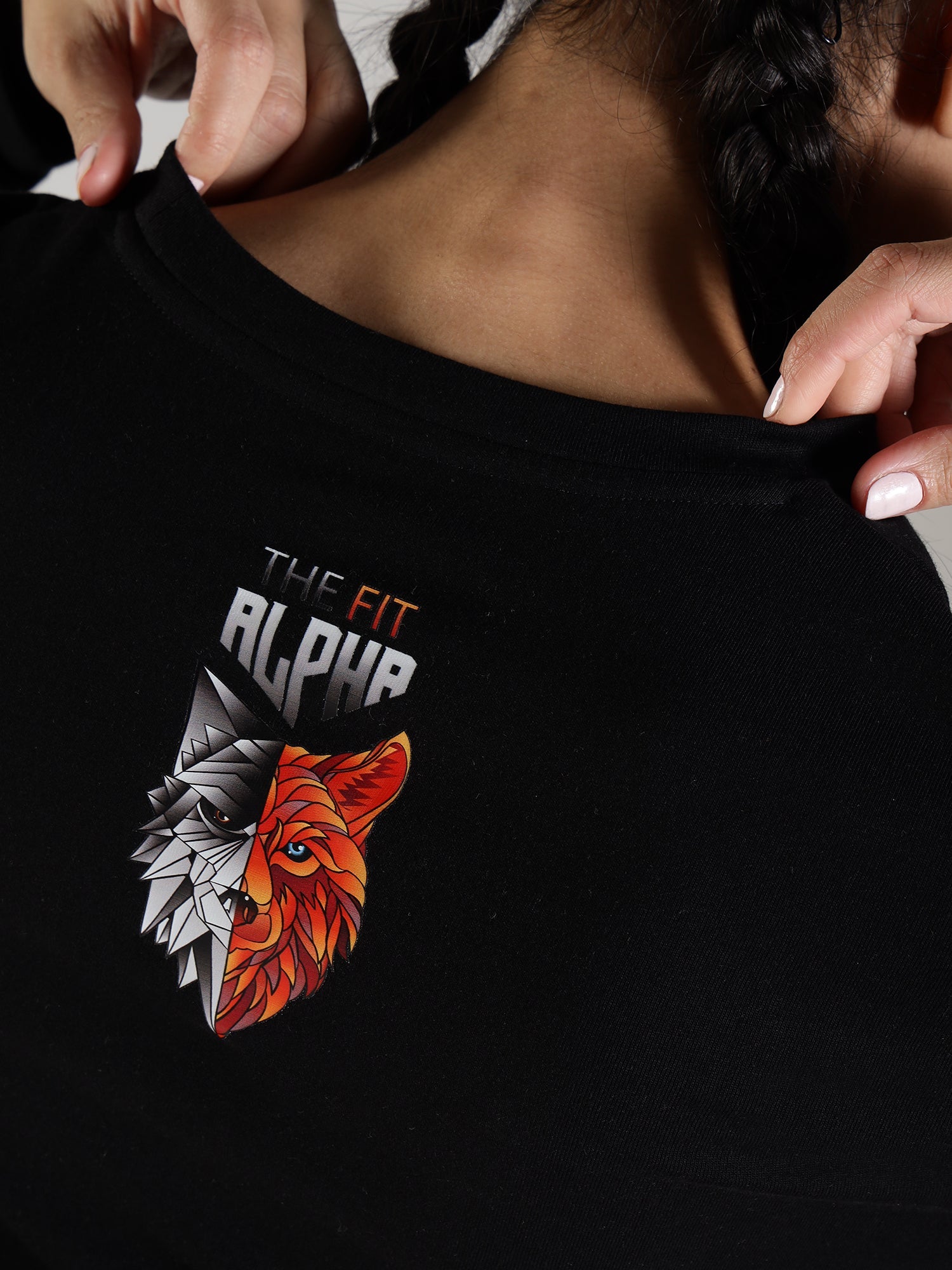 Shewolf Oversized Top - Black - IAM 1 Enterprises LLP