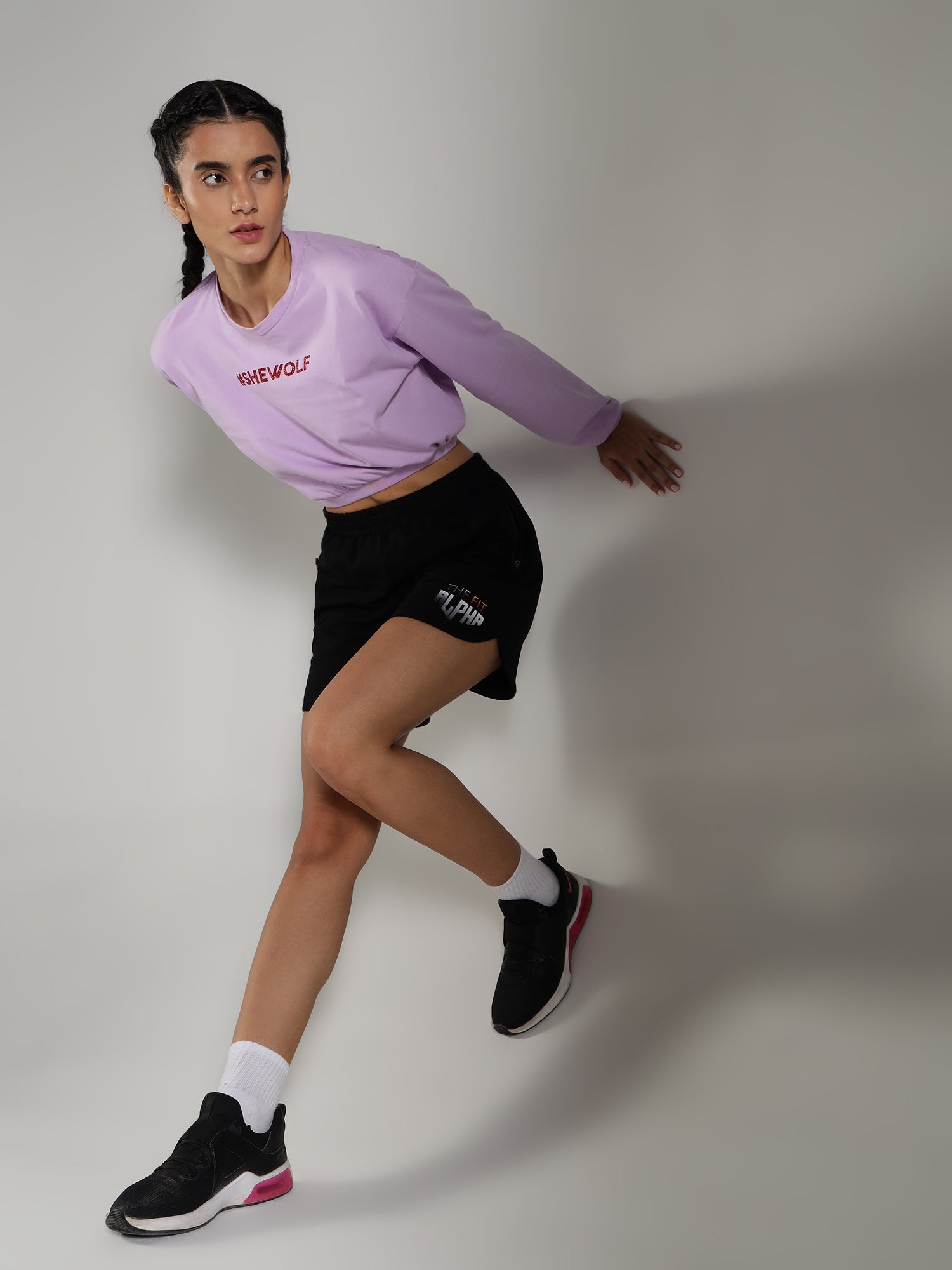 Shewolf Oversized Top - Lavender - IAM 1 Enterprises LLP