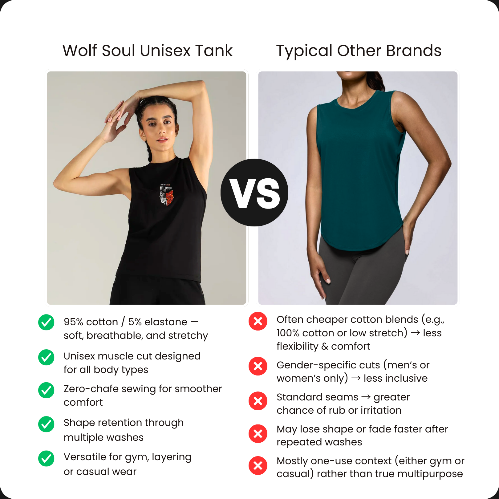 Wolf Soul Unisex Tank - Black