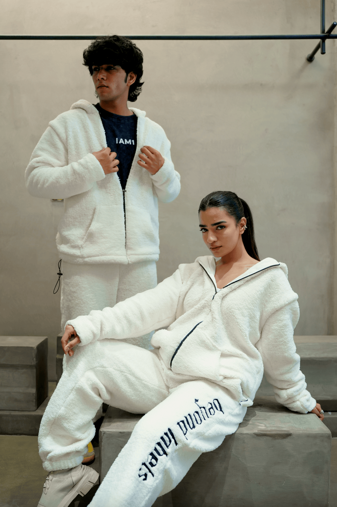 Sherpa Winter Co-ord Set – White