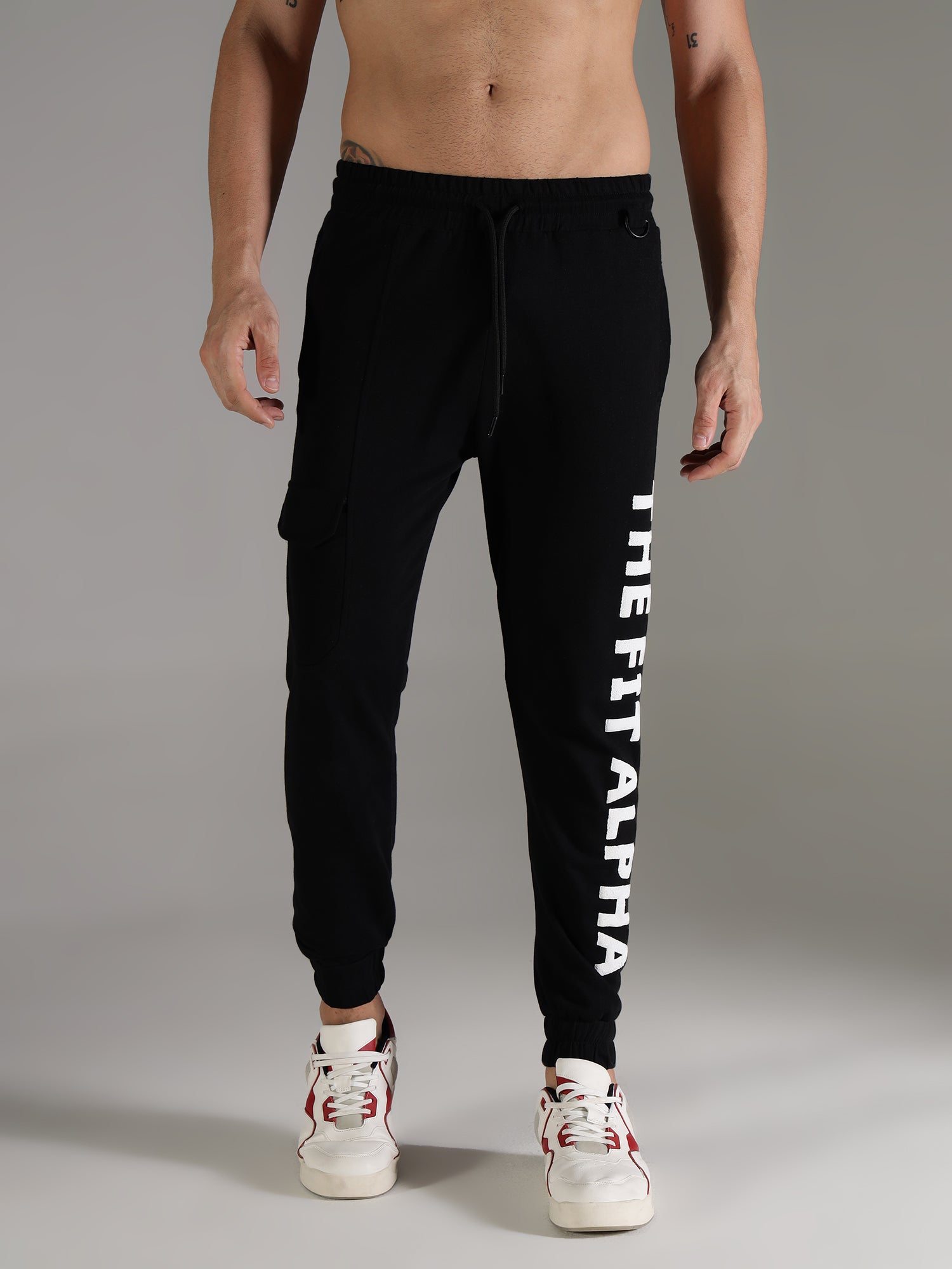 Cotton Terry Men's Joggers - Black - IAM 1 Enterprises LLP