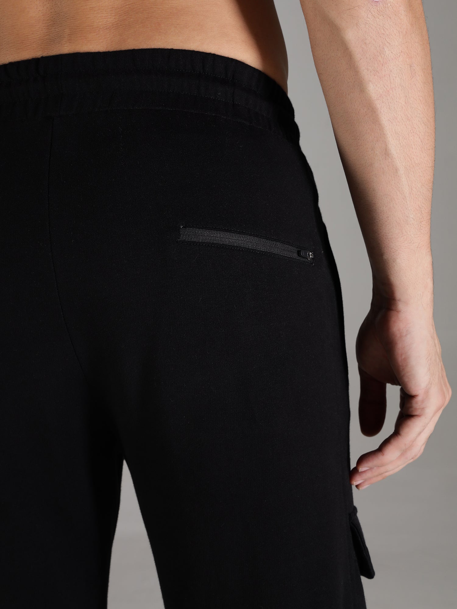 Cotton Terry Men's Joggers - Black - IAM 1 Enterprises LLP