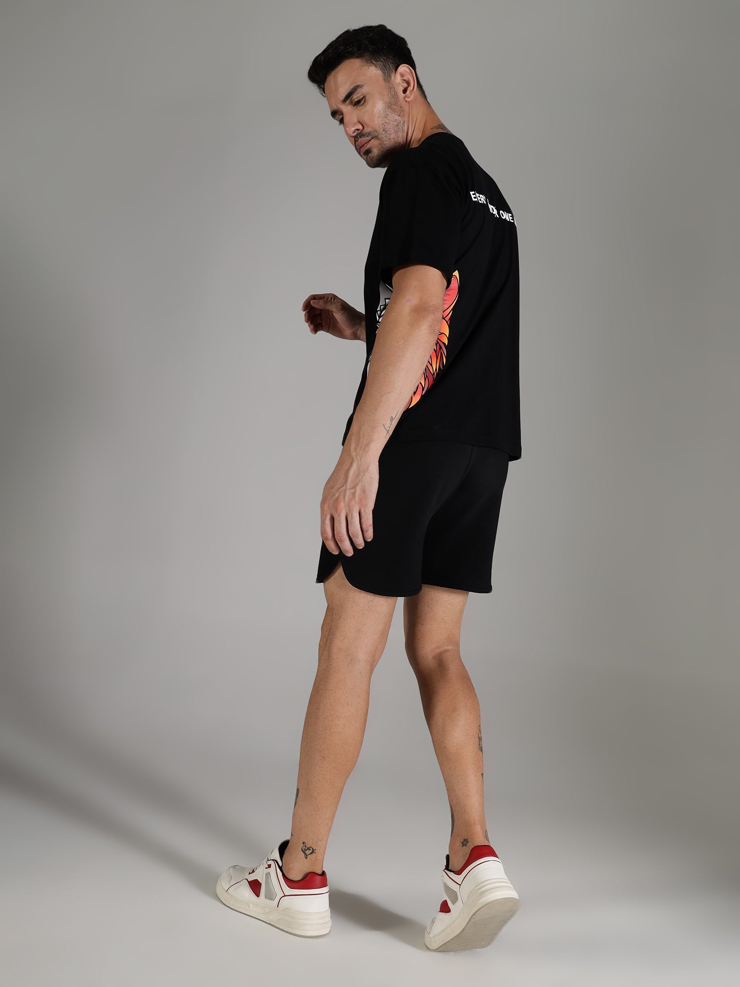 Cotton Terry Men's Shorts - Black - IAM 1 Enterprises LLP