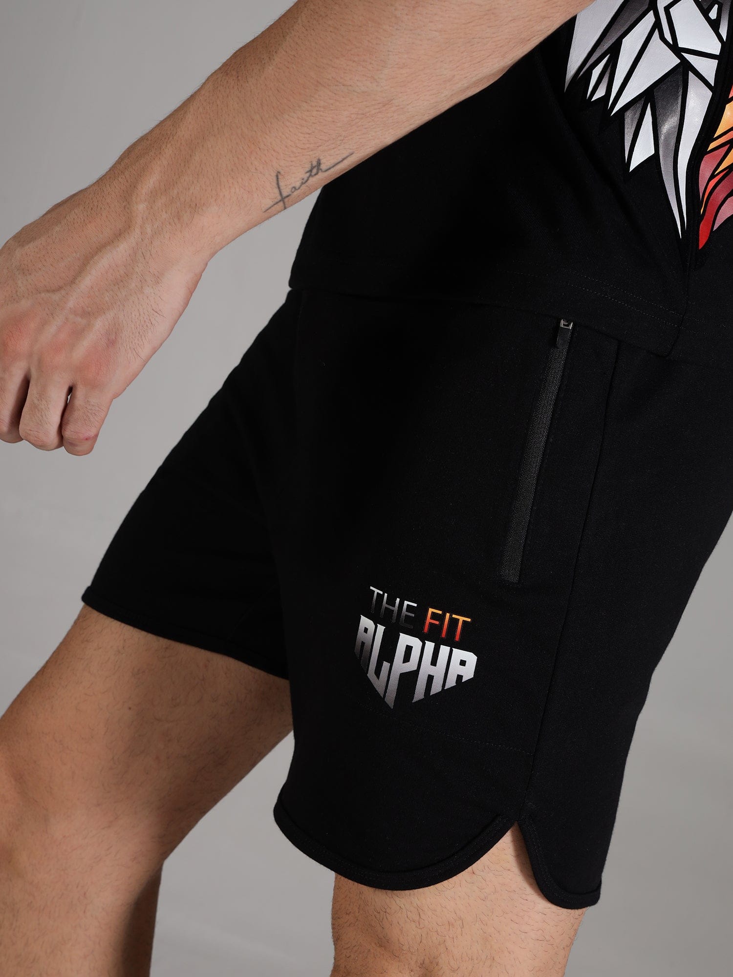 Cotton Terry Men's Shorts - Black - IAM1 Club