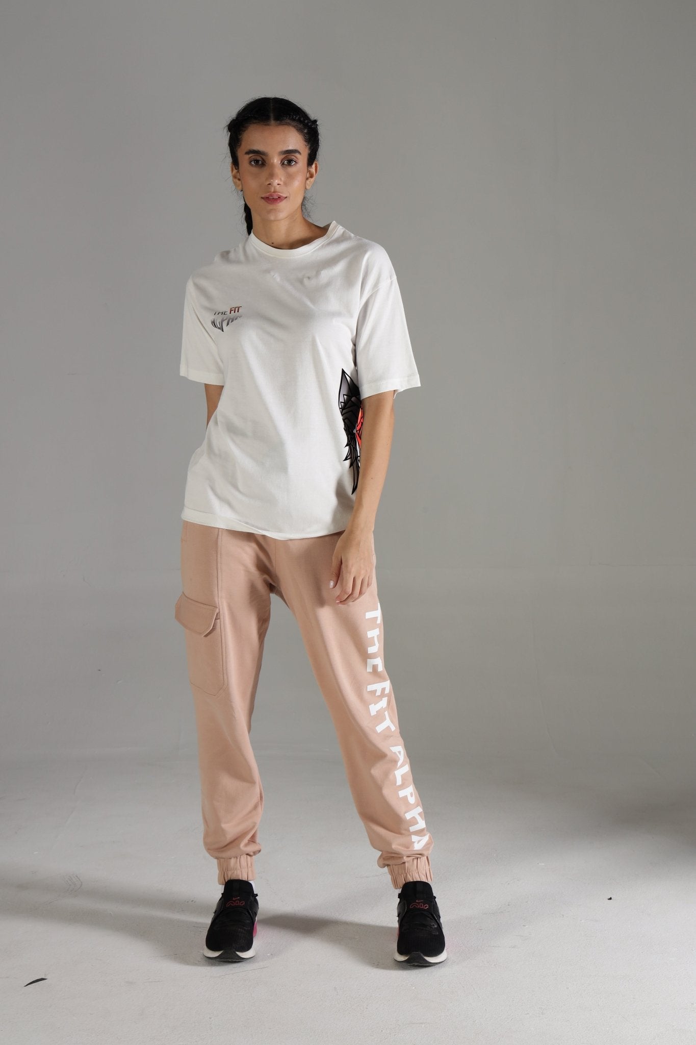 Cotton Terry Unisex Joggers - Peach - IAM 1 Enterprises LLP