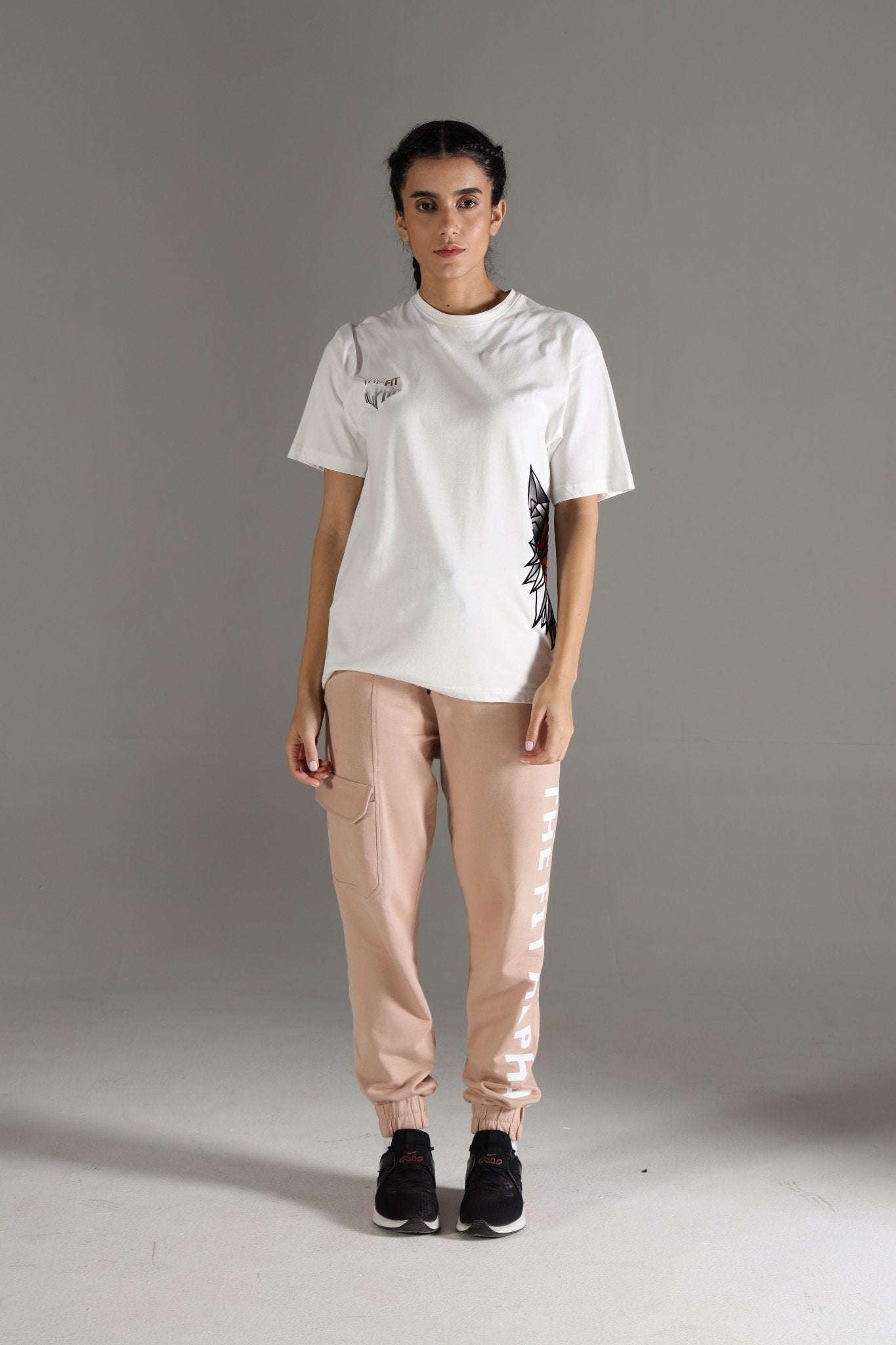 Cotton Terry Unisex Joggers - Peach - IAM 1 Enterprises LLP