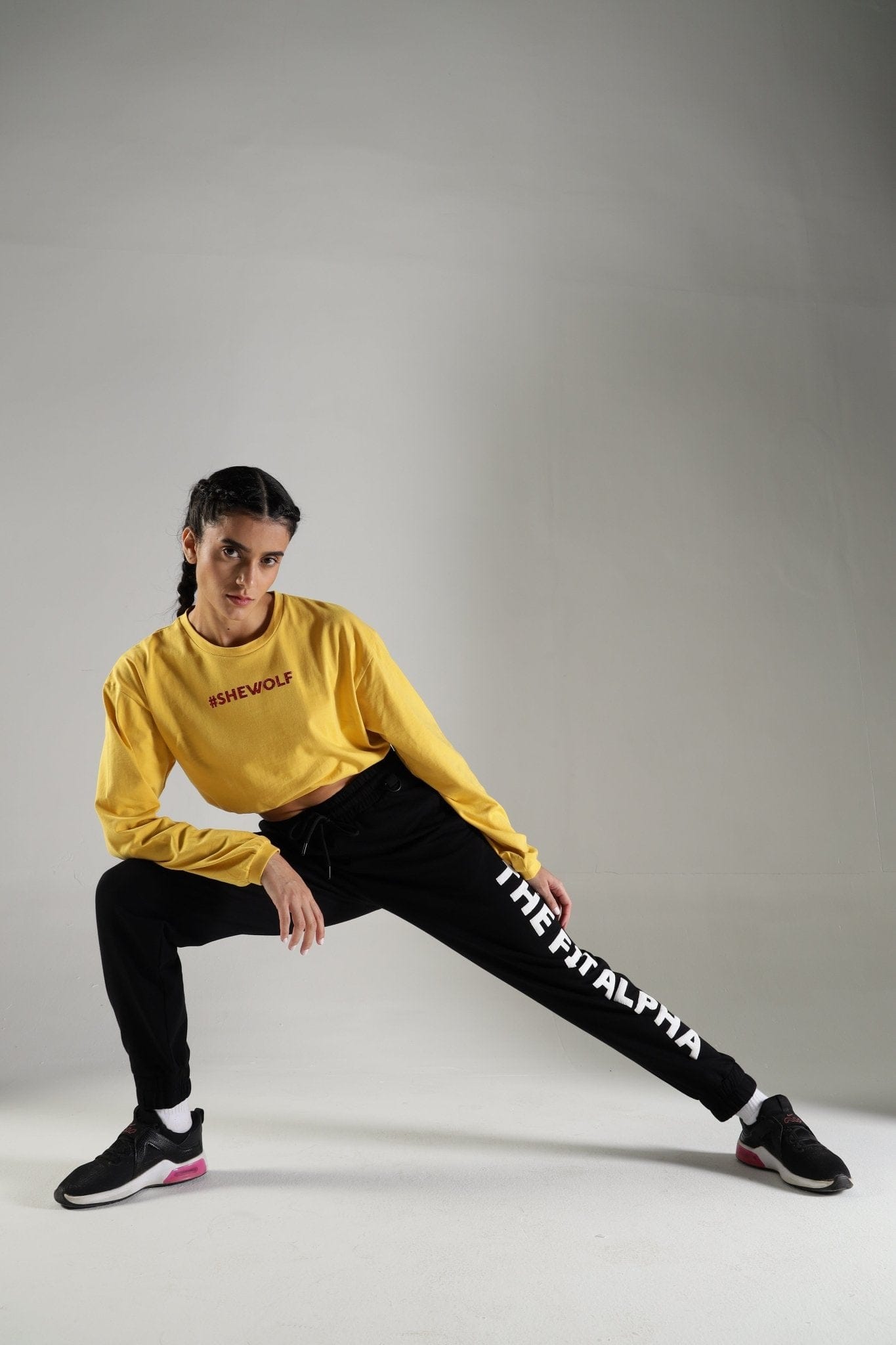 Cotton Terry Women Joggers - Black - IAM1 Club