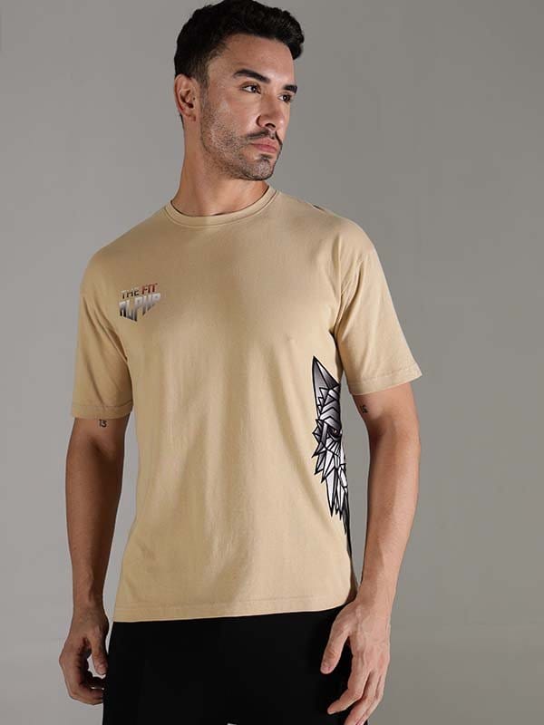 One Alpha Comfort Tee For Men - Beige - IAM1 Club