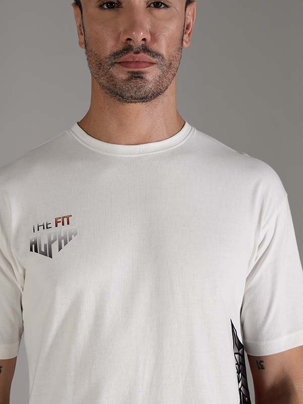 One Alpha Comfort Tee For Men - White - IAM 1 Enterprises LLP