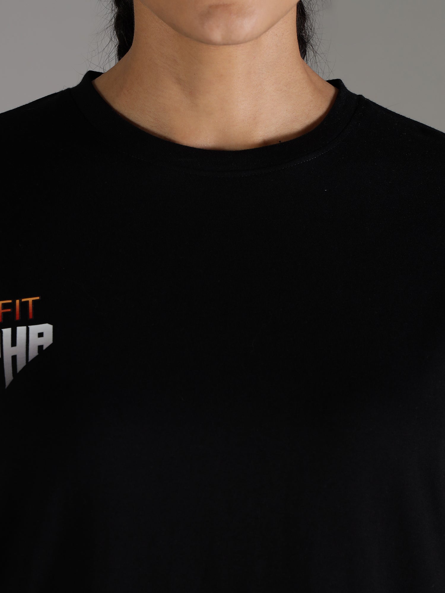 One Alpha Comfort Tee For Women - Black - IAM 1 Enterprises LLP