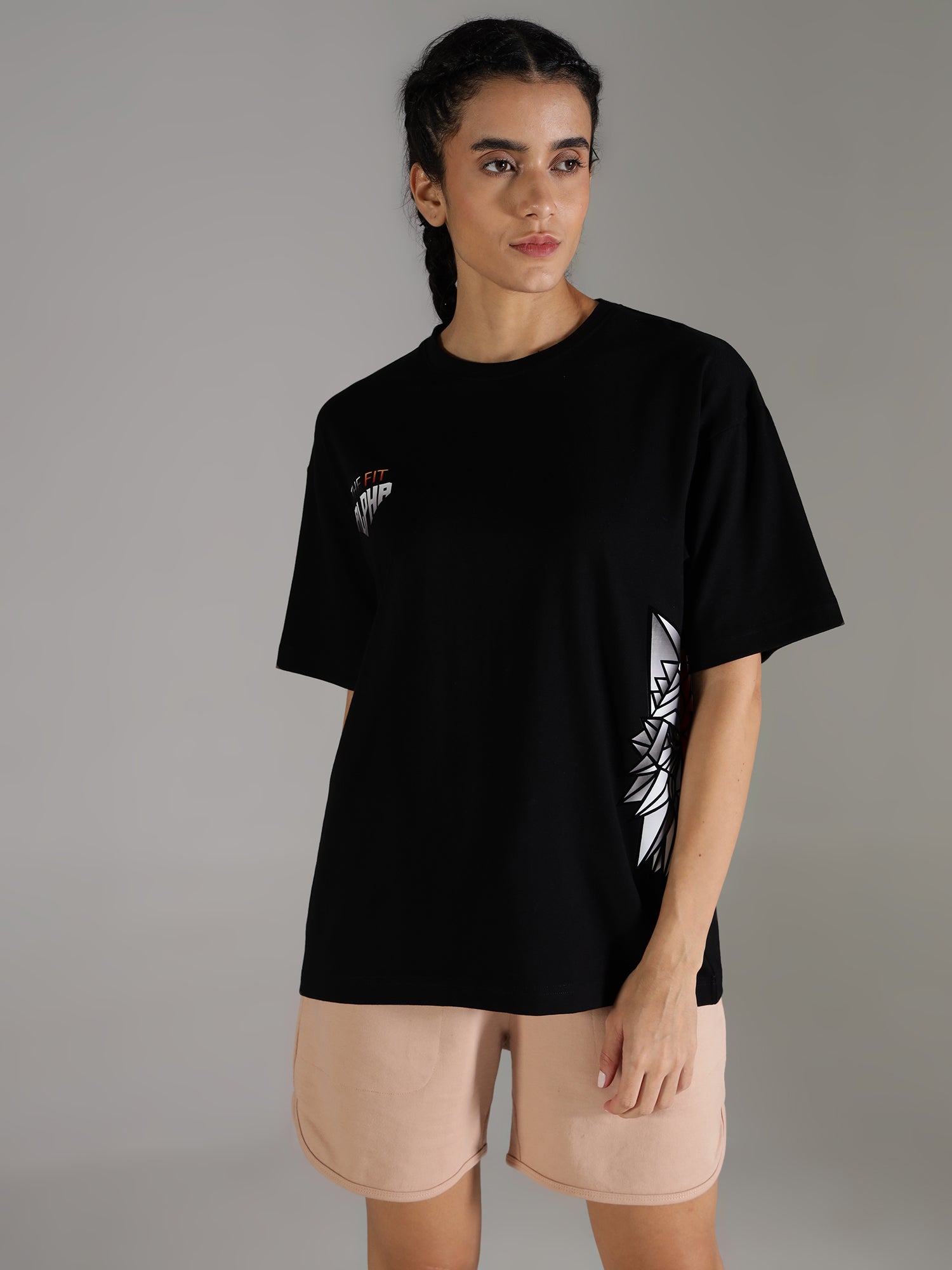 One Alpha Comfort Tee For Women - Black - IAM 1 Enterprises LLP