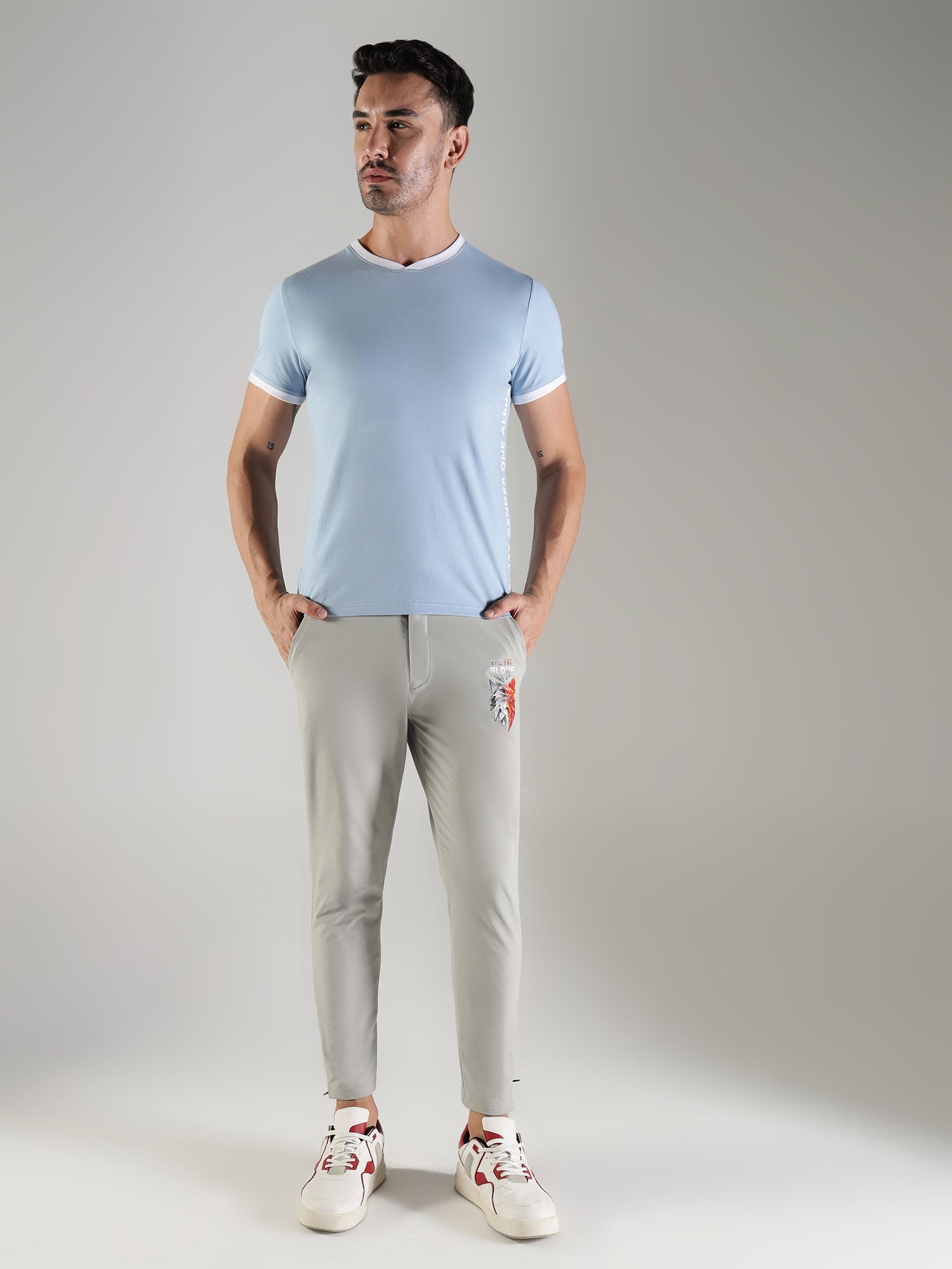 One Alpha Men's Tee - Sky Blue - IAM 1 Enterprises LLP