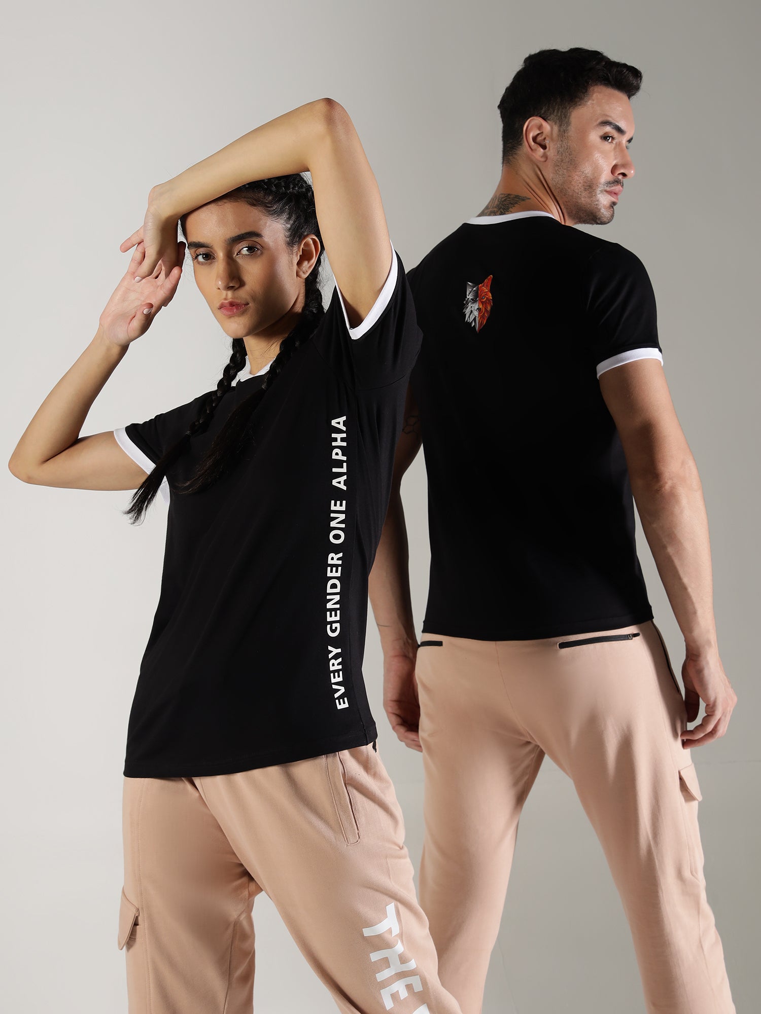 One Alpha Unisex Tee - Black - IAM 1 Enterprises LLP