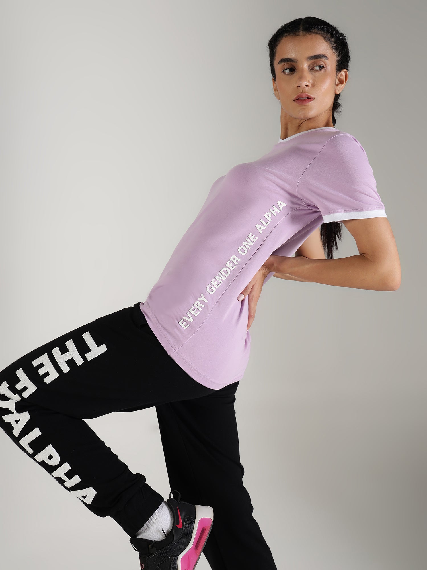 One Alpha Women Tee - Lavender - IAM 1 Enterprises LLP