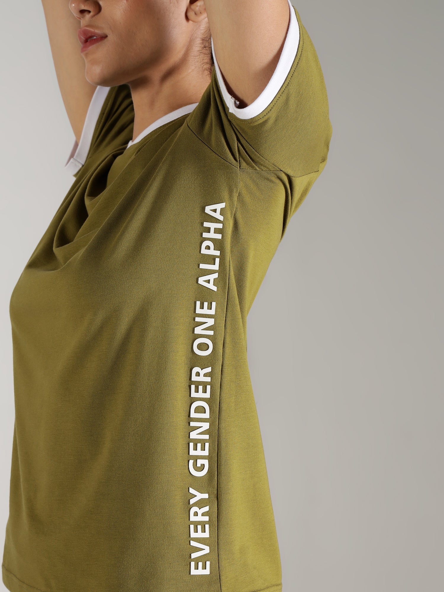 One Alpha Women Tee - Military Green - IAM 1 Enterprises LLP