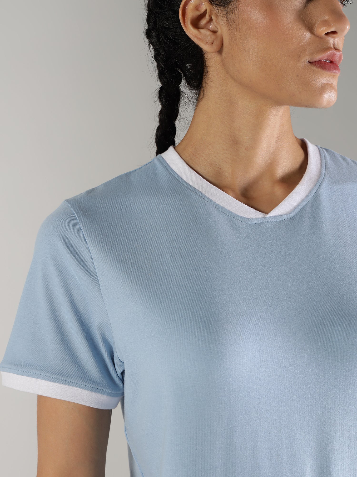 One Alpha Women Tee - Sky Blue - IAM 1 Enterprises LLP