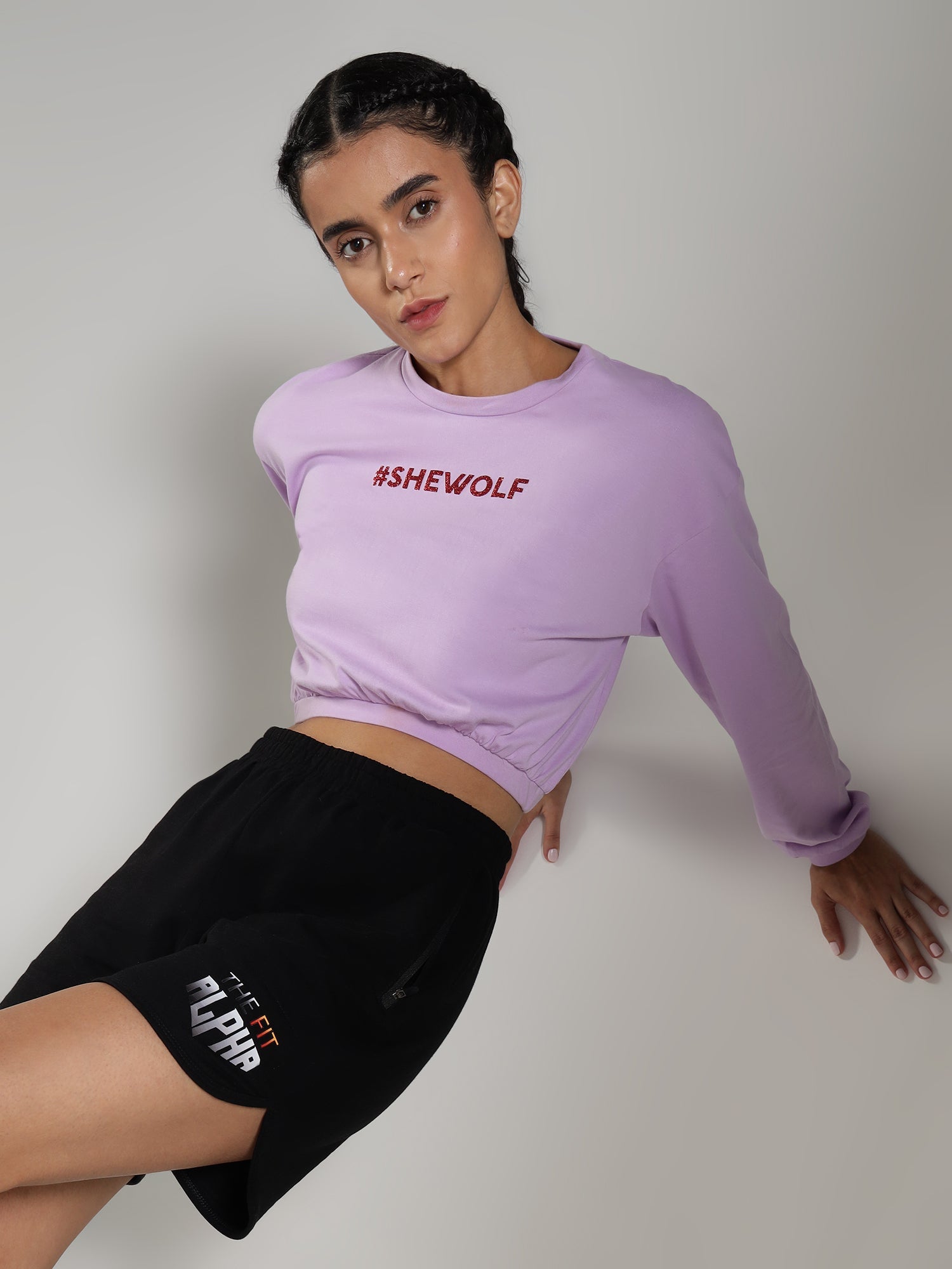 Shewolf Oversized Top - Lavender - IAM 1 Enterprises LLP