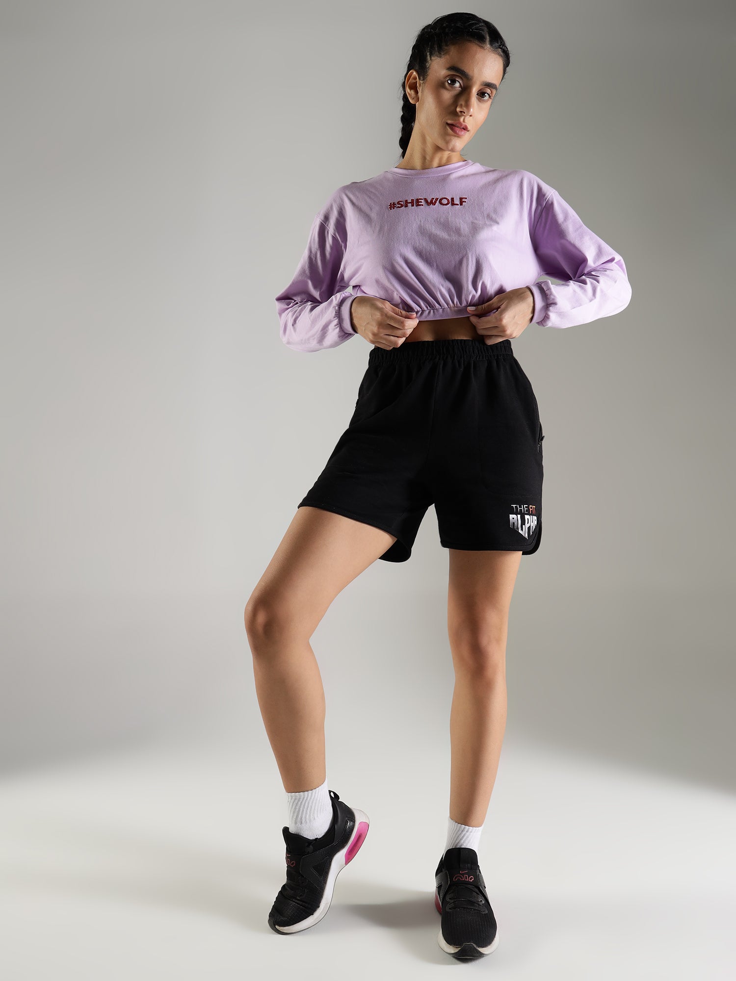 Shewolf Oversized Top - Lavender - IAM 1 Enterprises LLP