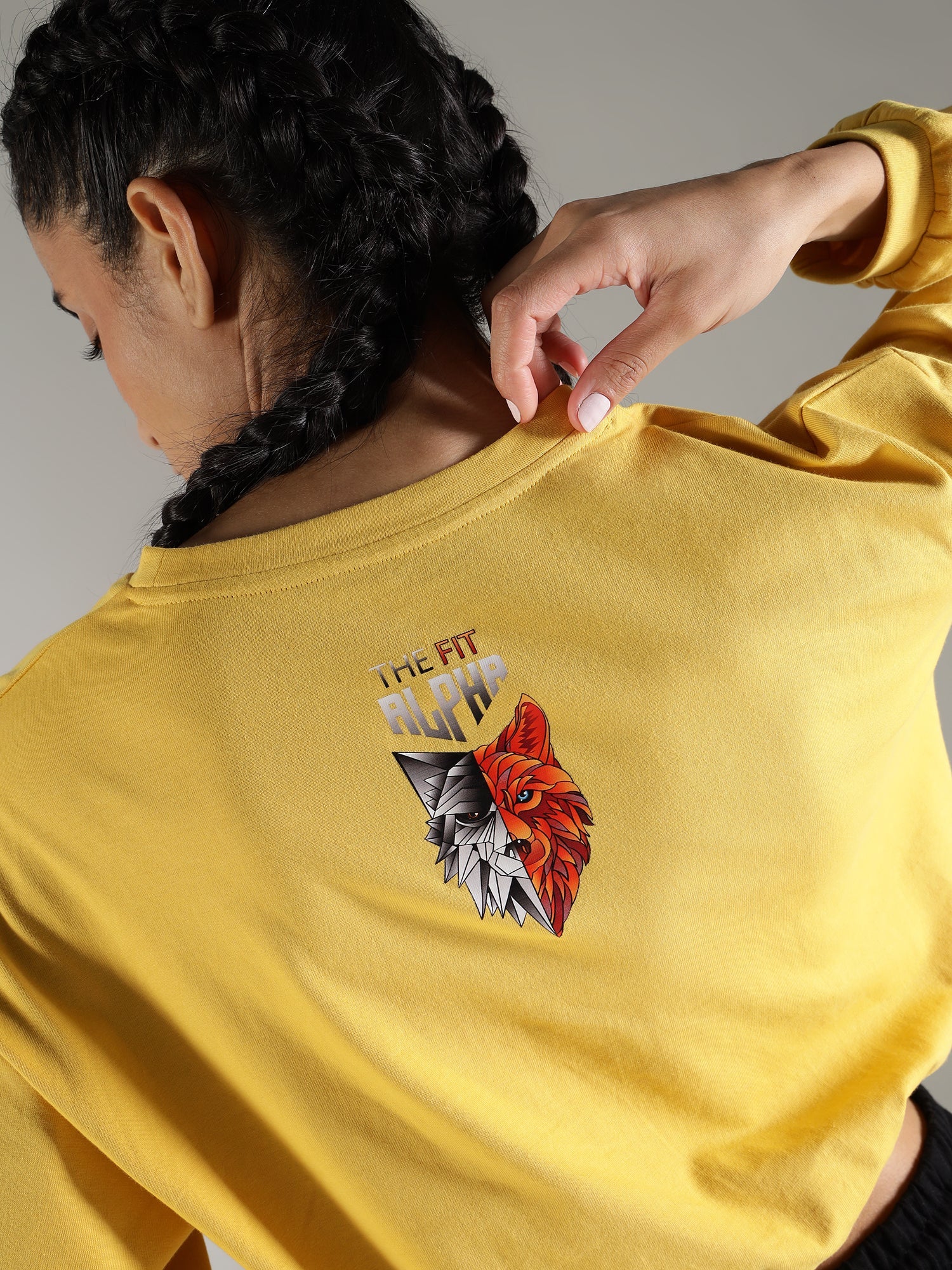 Shewolf Oversized Top - Yellow - IAM 1 Enterprises LLP