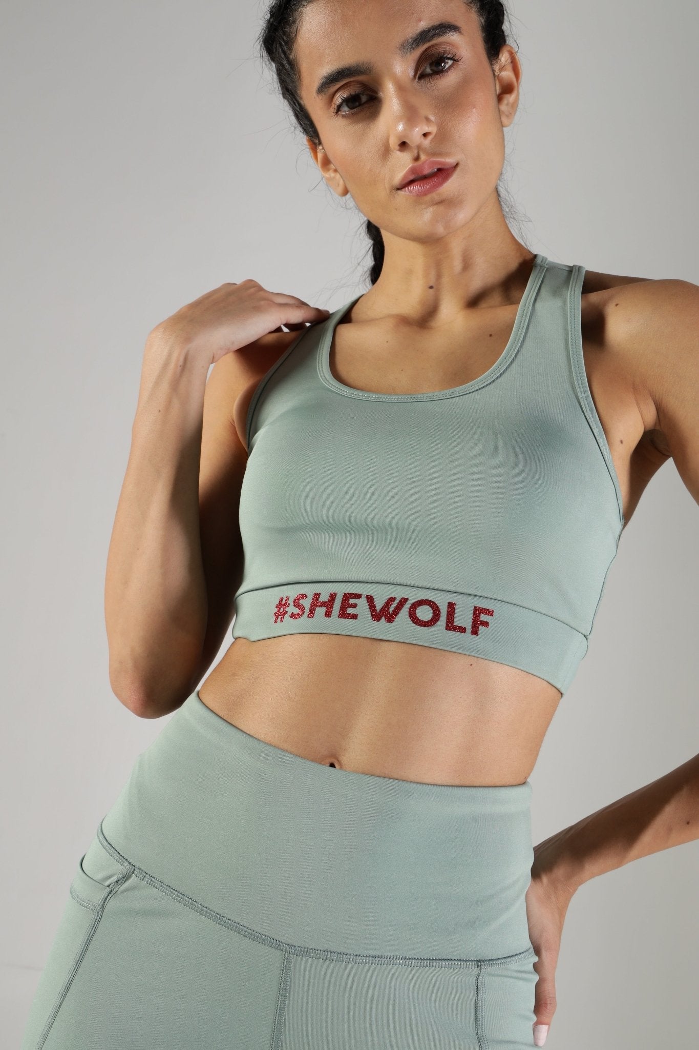Shewolf Sports Bra - Green - IAM 1 Enterprises LLP