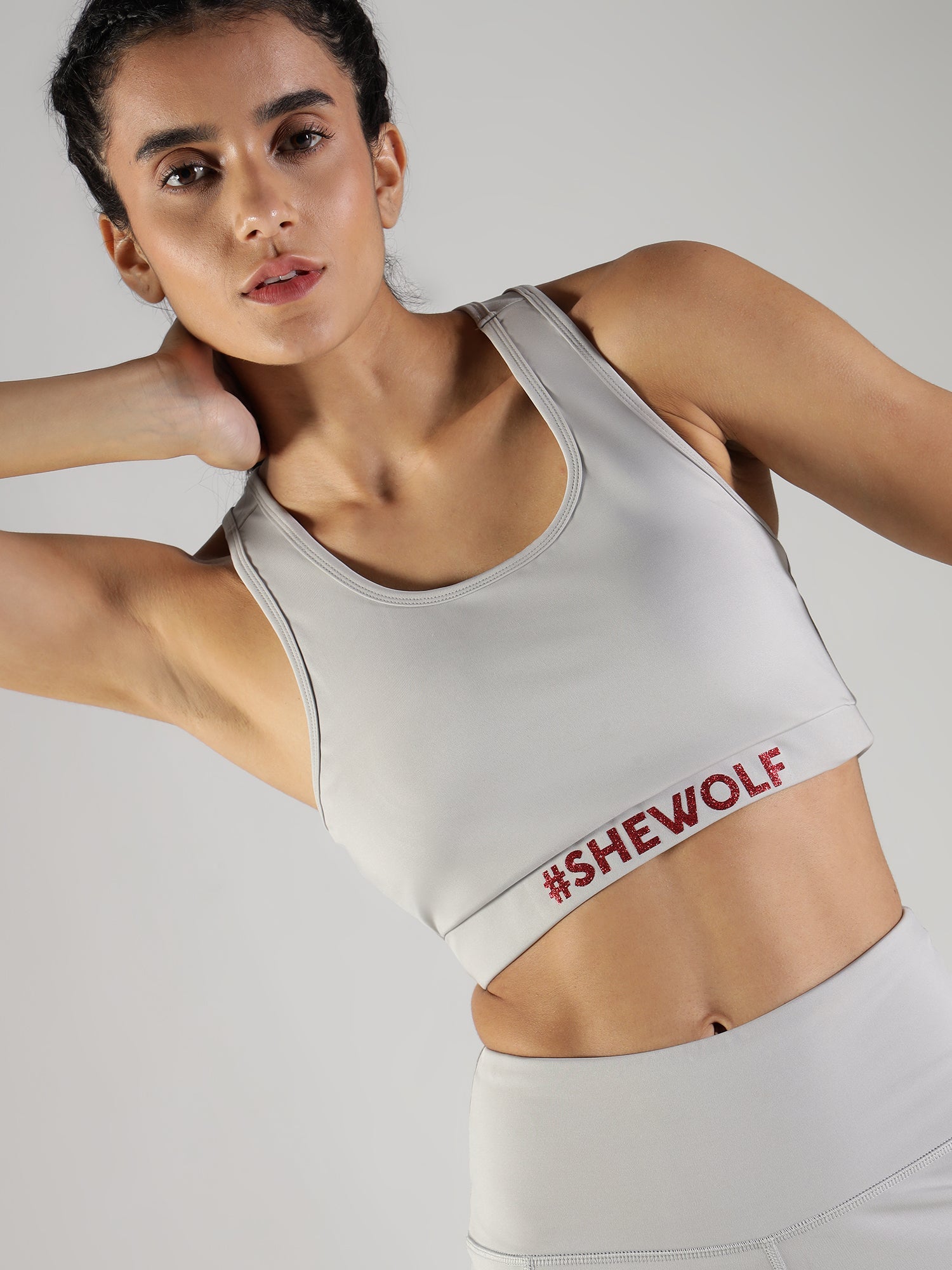 Shewolf Sports Bra - Grey - IAM 1 Enterprises LLP