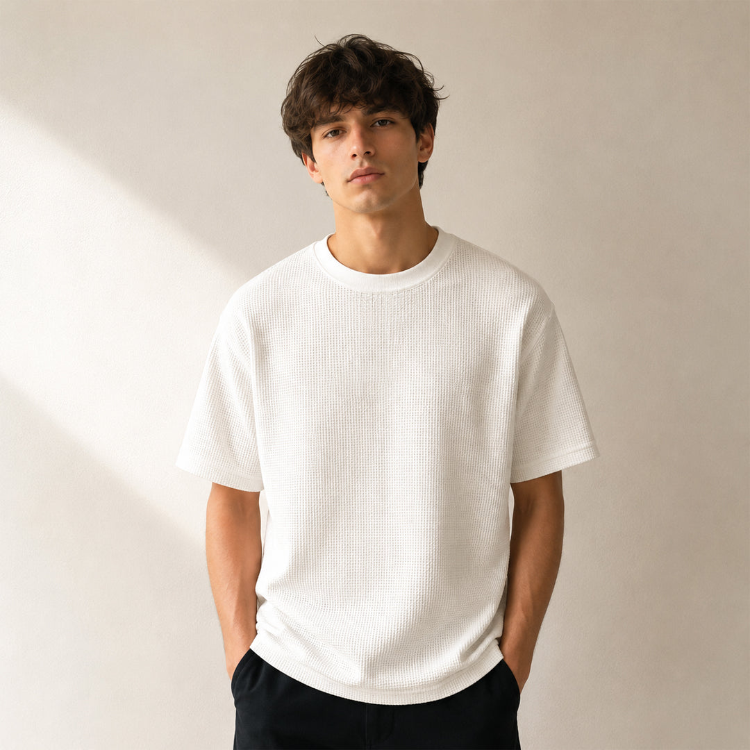 SOFT BECOMING WAFFLE TEE  — DAILY RECOVERY