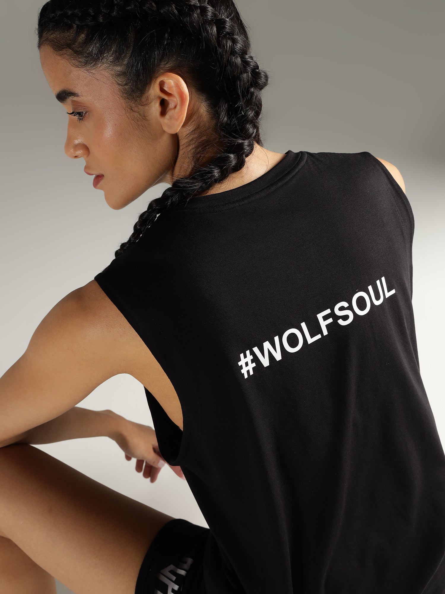 Wolf Soul Women Tank - Black - IAM 1 Enterprises LLP